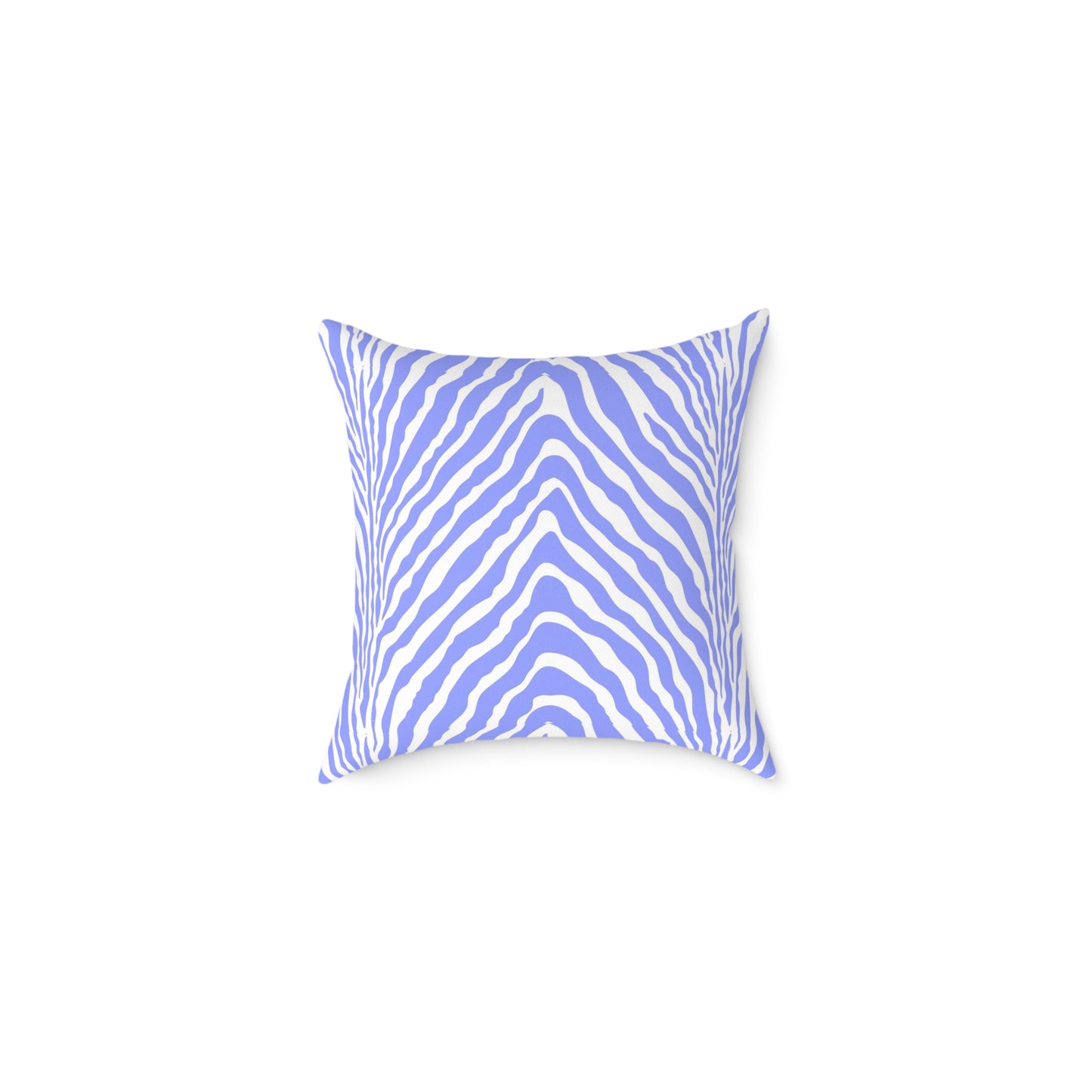 Lavender Zebra Stripe Square Pillow | Animal Print Cushion