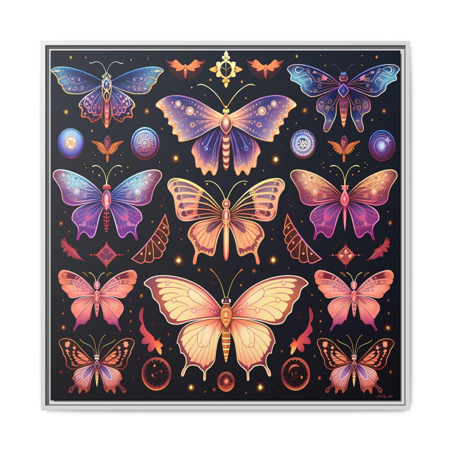 Colorful Butterfly Art Print, Framed Wall Decor, Butterfly Lover Gift, Nature Wall Art, Feminine Home Decor, Unique Birthday Gift - LOLA VEGAS ART