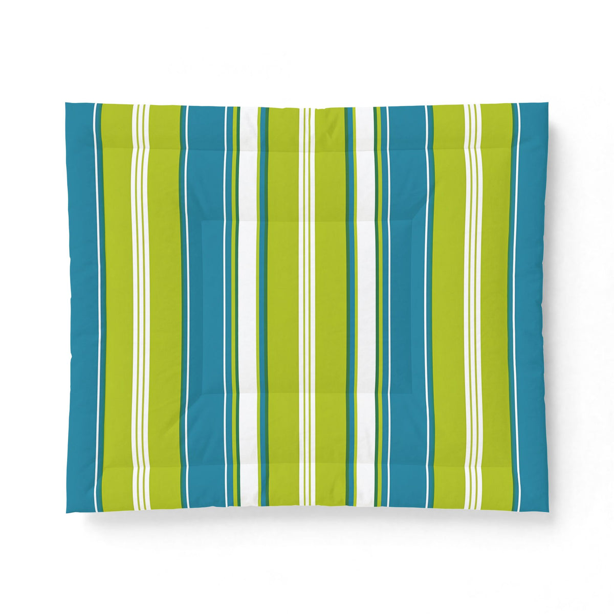 Blue Green Stripe Comforter | Cotton Comforter, Reversible Bedspread