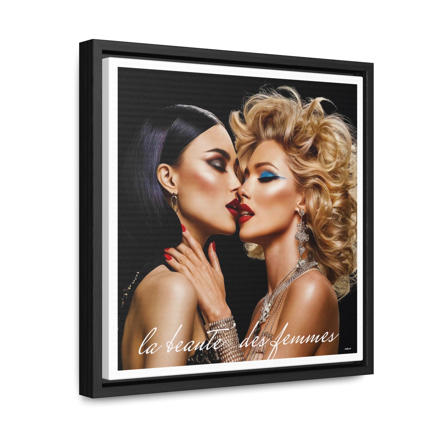 Square Frame Wall Art, Studio 54 Vibe Retro 1970's Glam Girl, Canvas Wrap, Fashionista Gift, Gallery Decor, Fine Art Photo Print