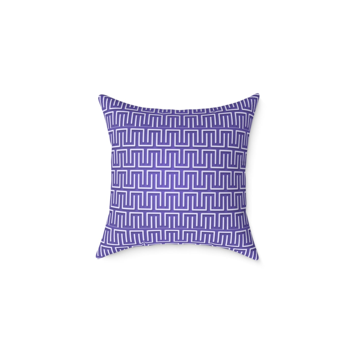 Geometric Maze Pattern Pillow | Purple Greek Key Throw Pillow