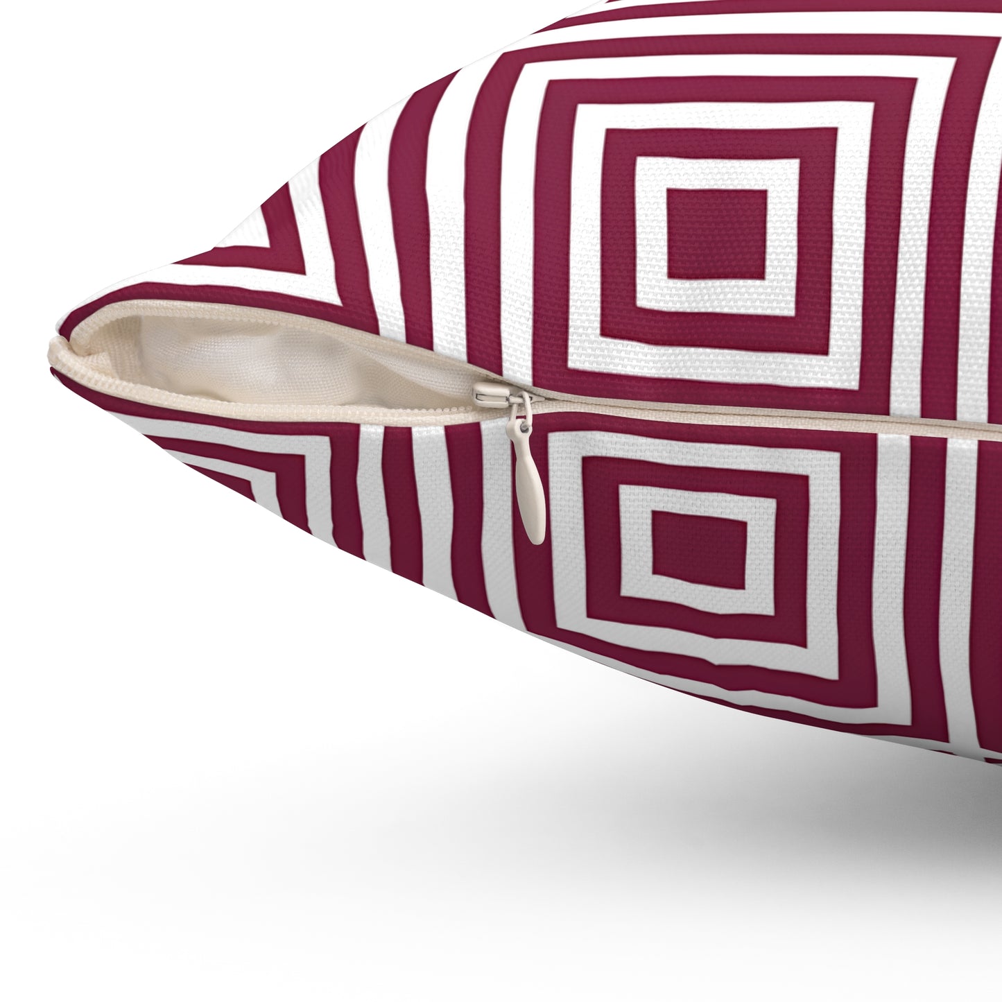 Burgundy Stylish Geometric Square Pillow | Modern Decor, Home Cushion, Living Room Accent, Gift for Her, Boho Pillows