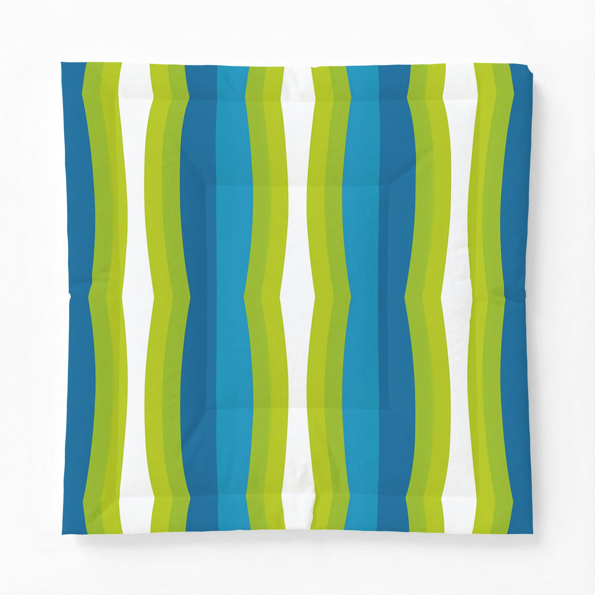 Blue Green Striped Wave Comforter | Cotton Comforter