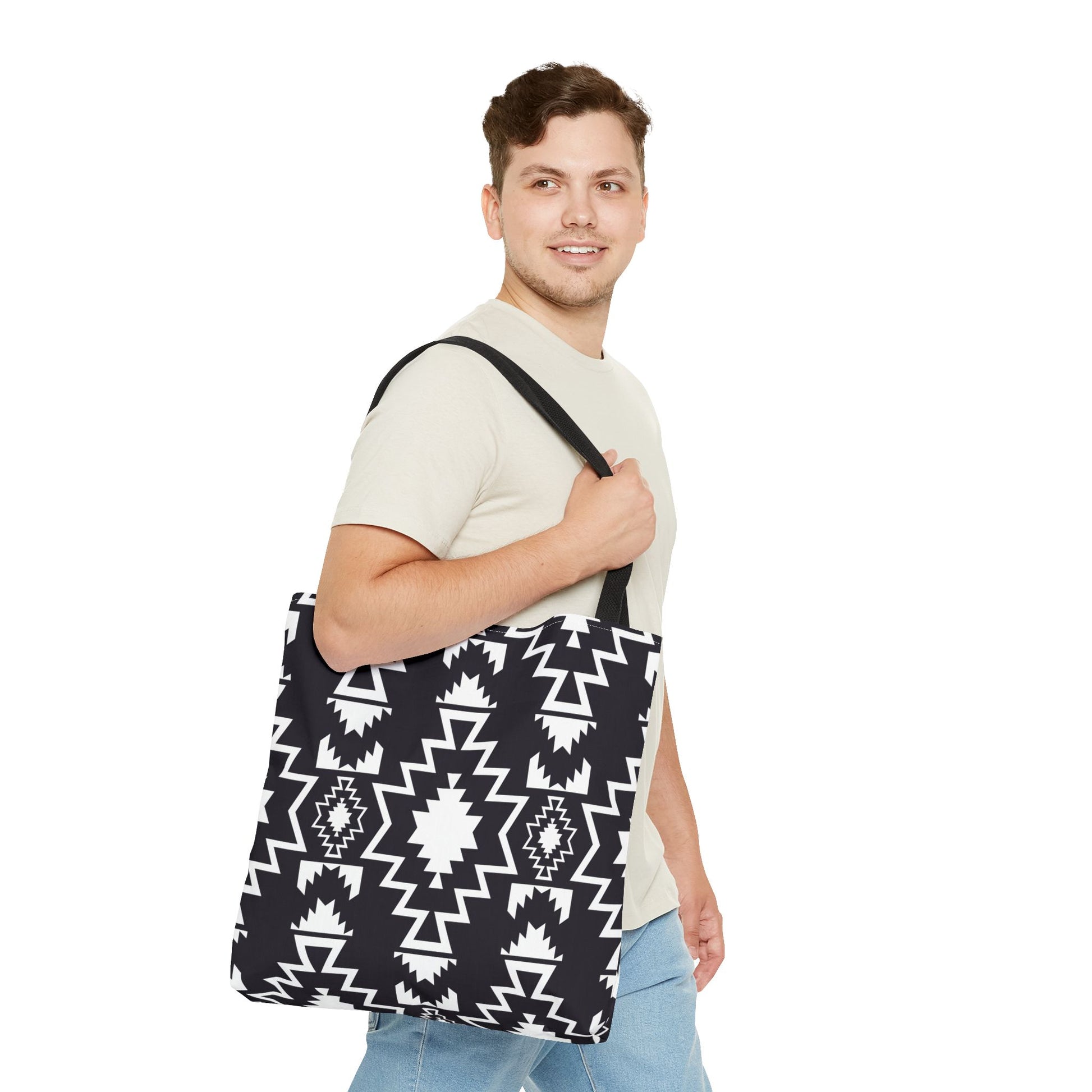 Stylish Tribal Tote Bag | Boho Chic Carryall, Eco-Friendly Shopping Bag, Beach Bag, Unique Gift for Her, Festival Accessory - LOLA VEGAS ART