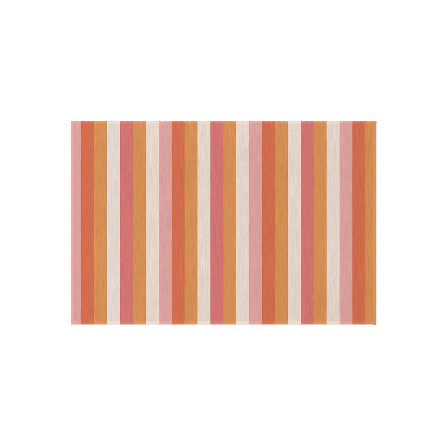 Sunset Stripe Outdoor Rug | Striped Patio Rug, Orange Pink Creme