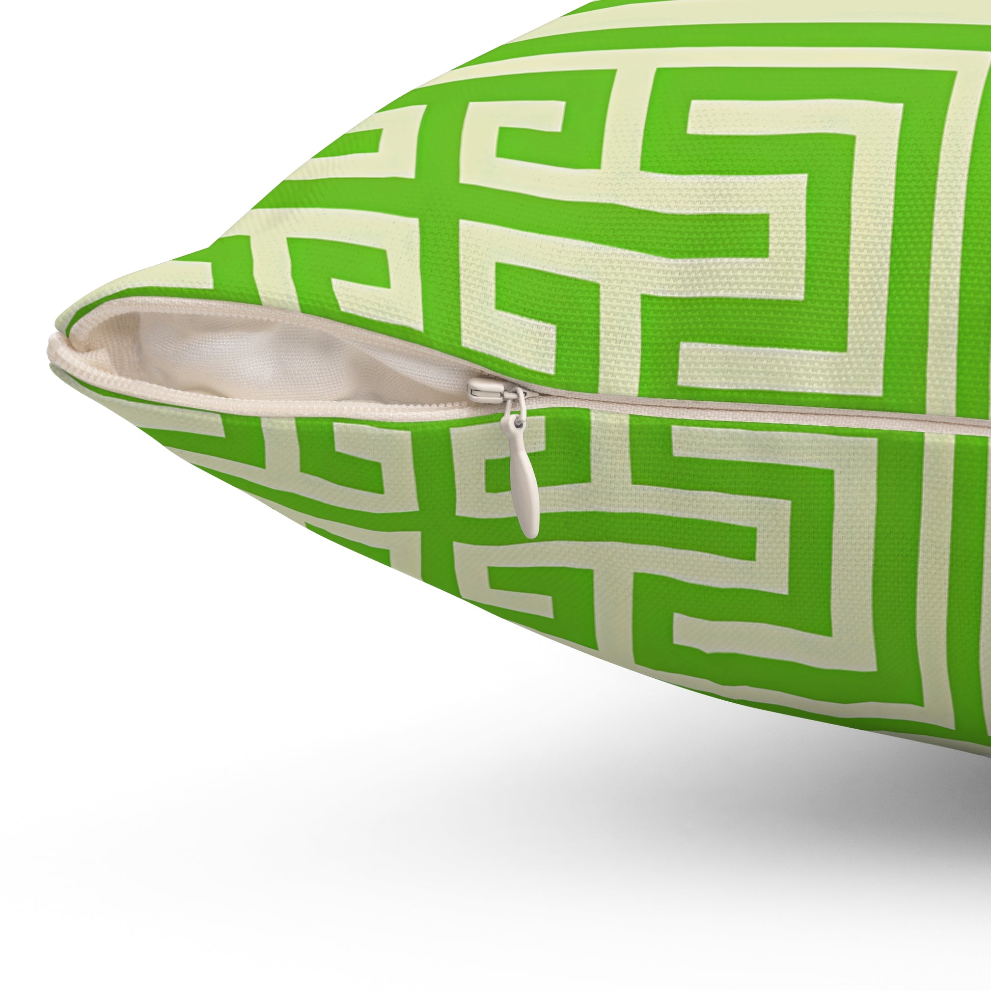 Geometric Green Throw Pillow, Modern Home Decor, Sofa Cushion, Accent Pillow, Gift for Housewarming, Stylish Decorative Pillow - LOLA VEGAS ART