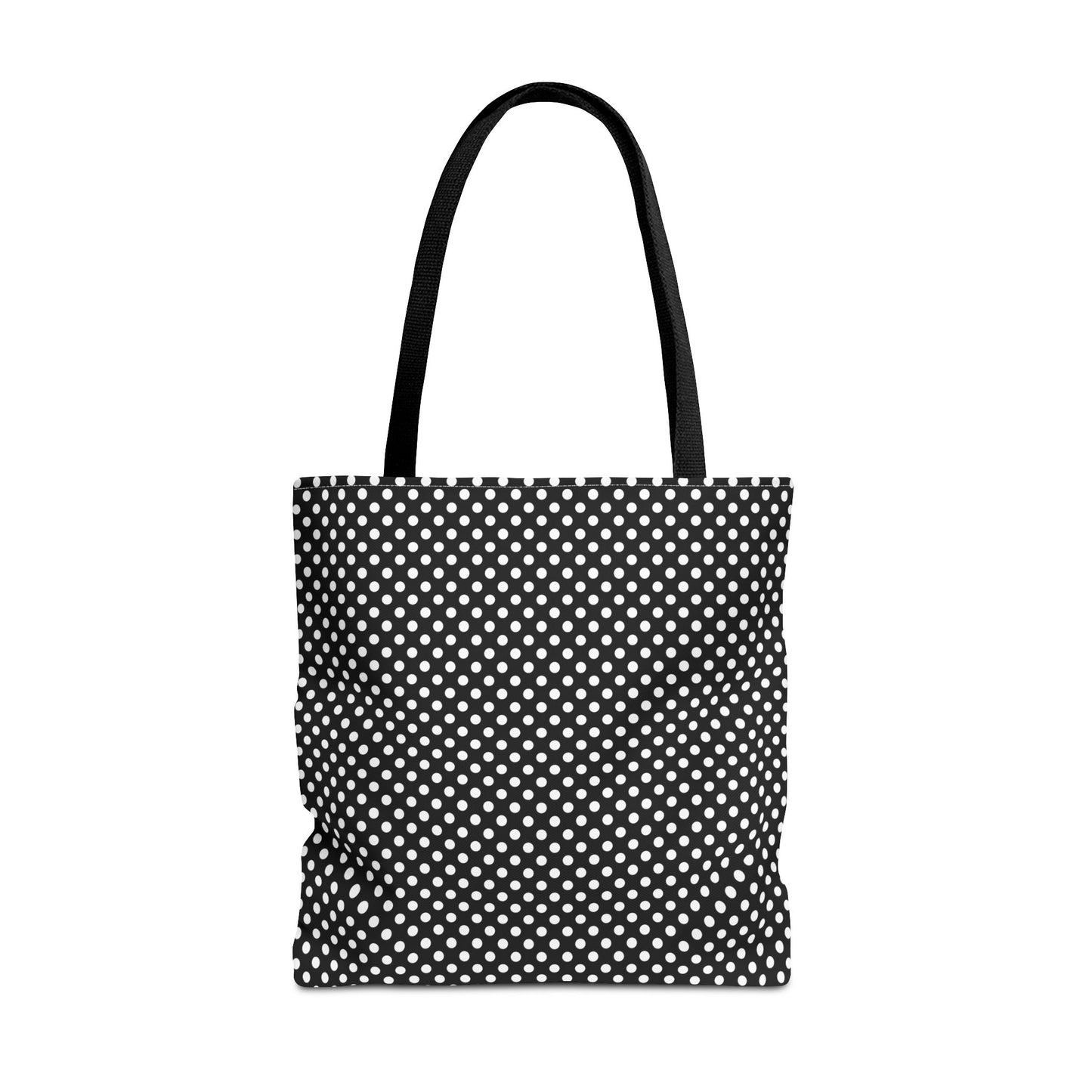 Classic Black and White Polka Dot Tote Bag - Versatile Canvas Bag for Shopping, Beach, Gym, Travel, Everyday Use, Eco-Friendly Bag - LOLA VEGAS ART