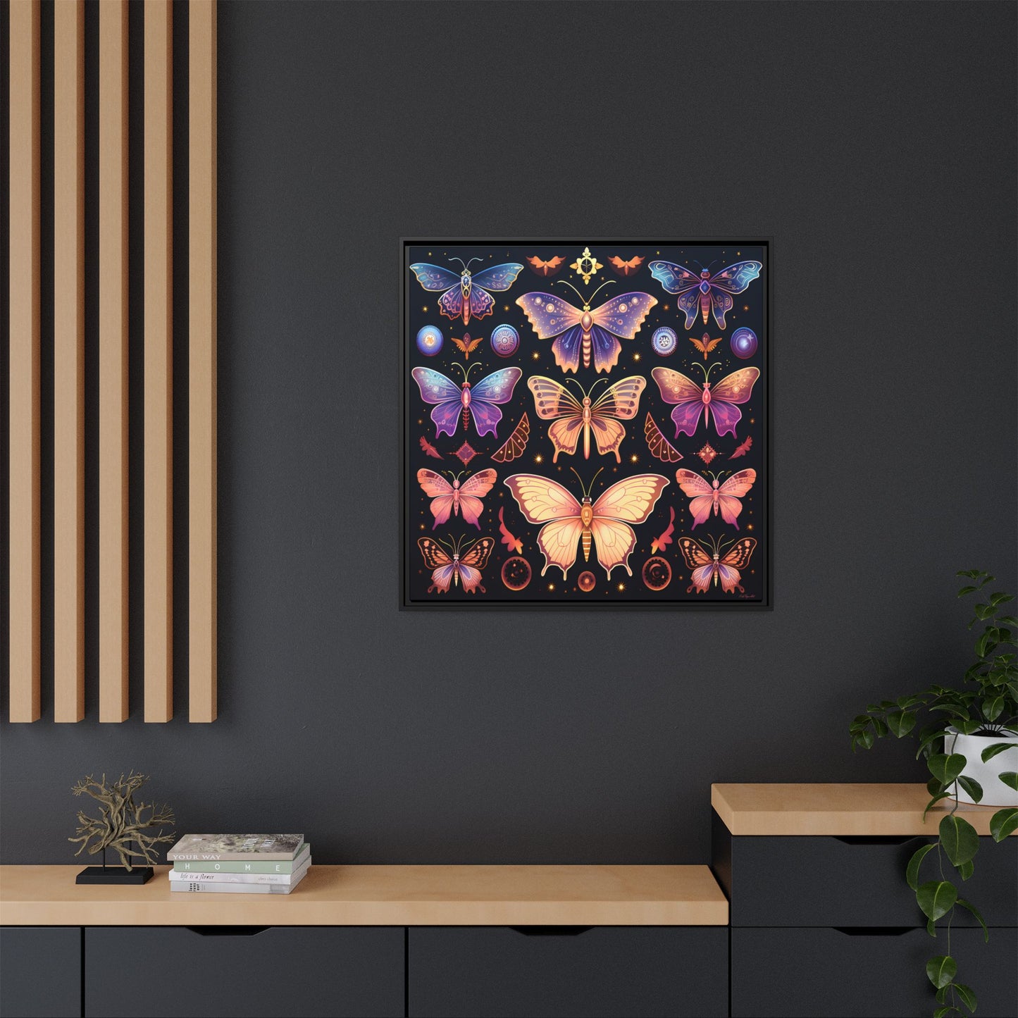 Colorful Butterfly Art Print, Framed Wall Decor, Butterfly Lover Gift, Nature Wall Art, Feminine Home Decor, Unique Birthday Gift - LOLA VEGAS ART