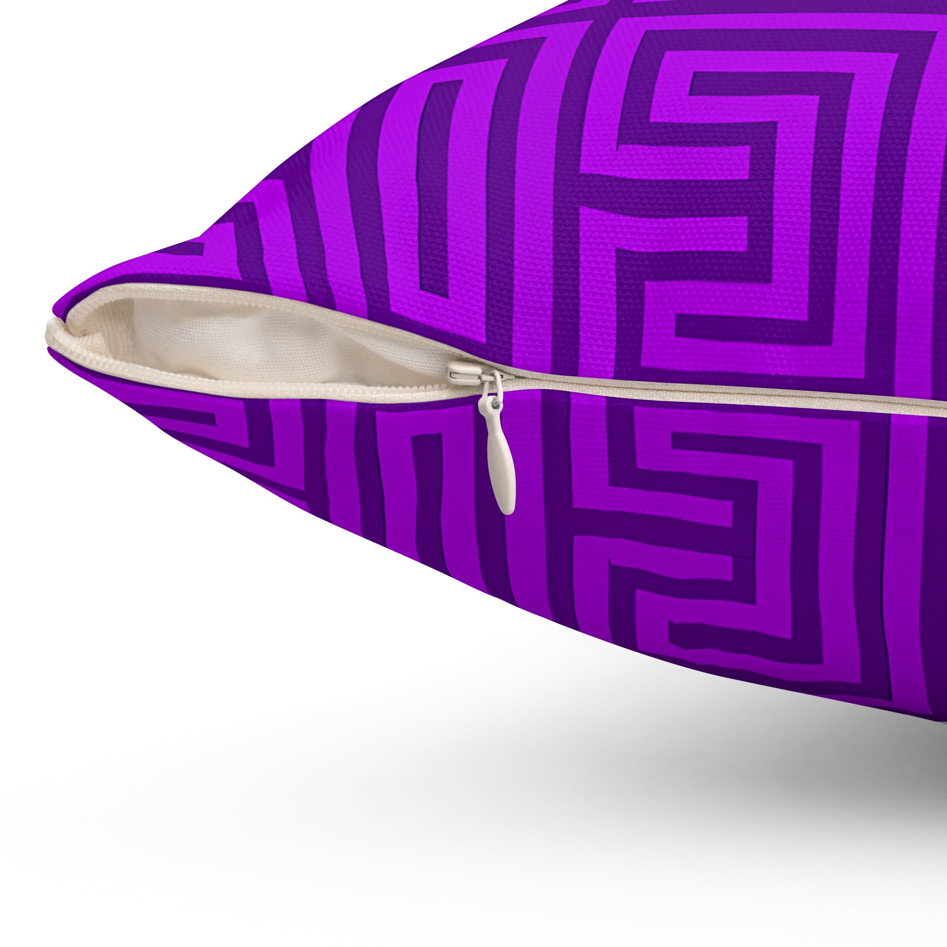 Modern Geometric Purple Pillow, Decorative Throw Cushion, Home Decor Accent, Stylish Couch Pillow, Gift for Housewarming, Unique [...] - LOLA VEGAS ART