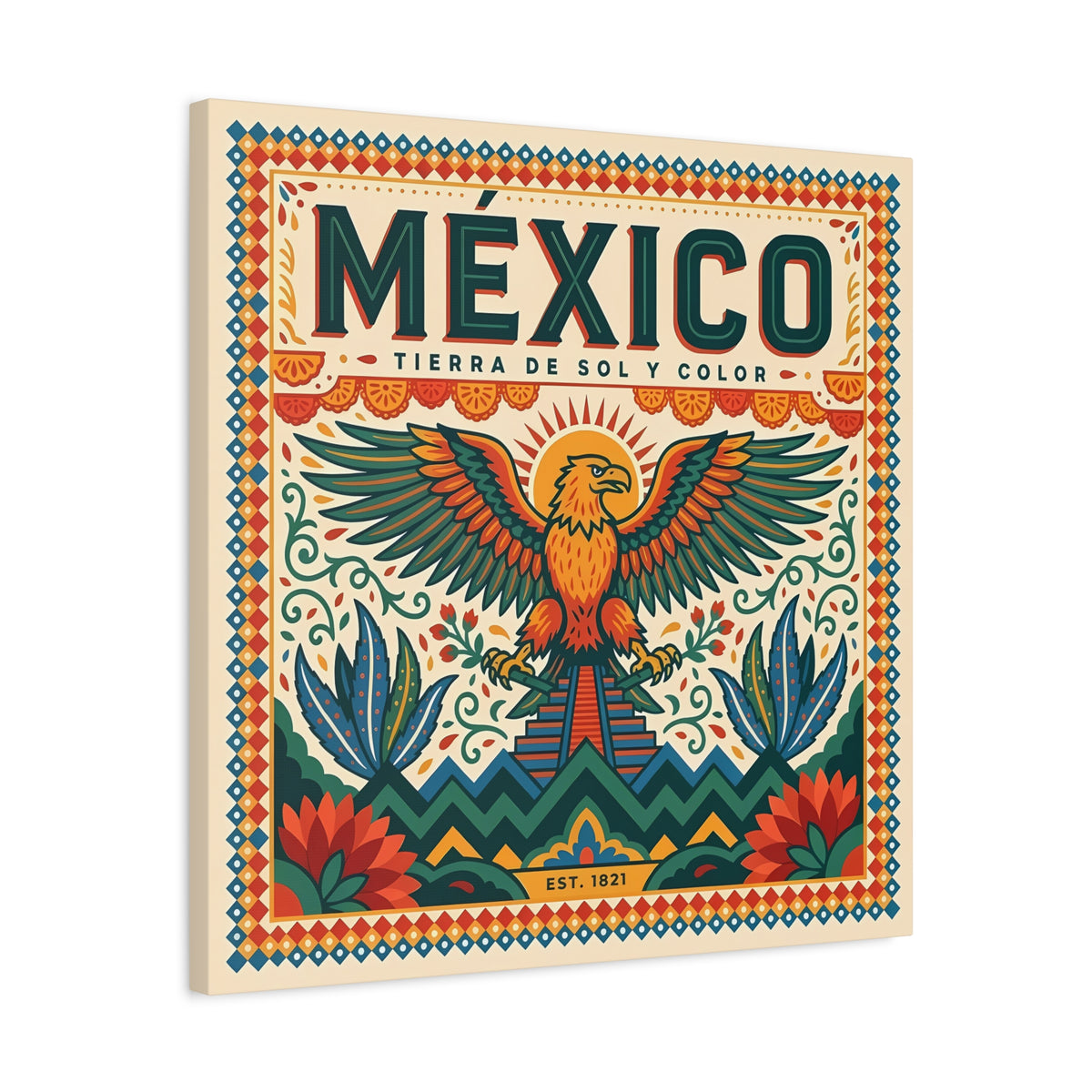 Mexico Eagle Canvas | Matte Stretched Wall Art