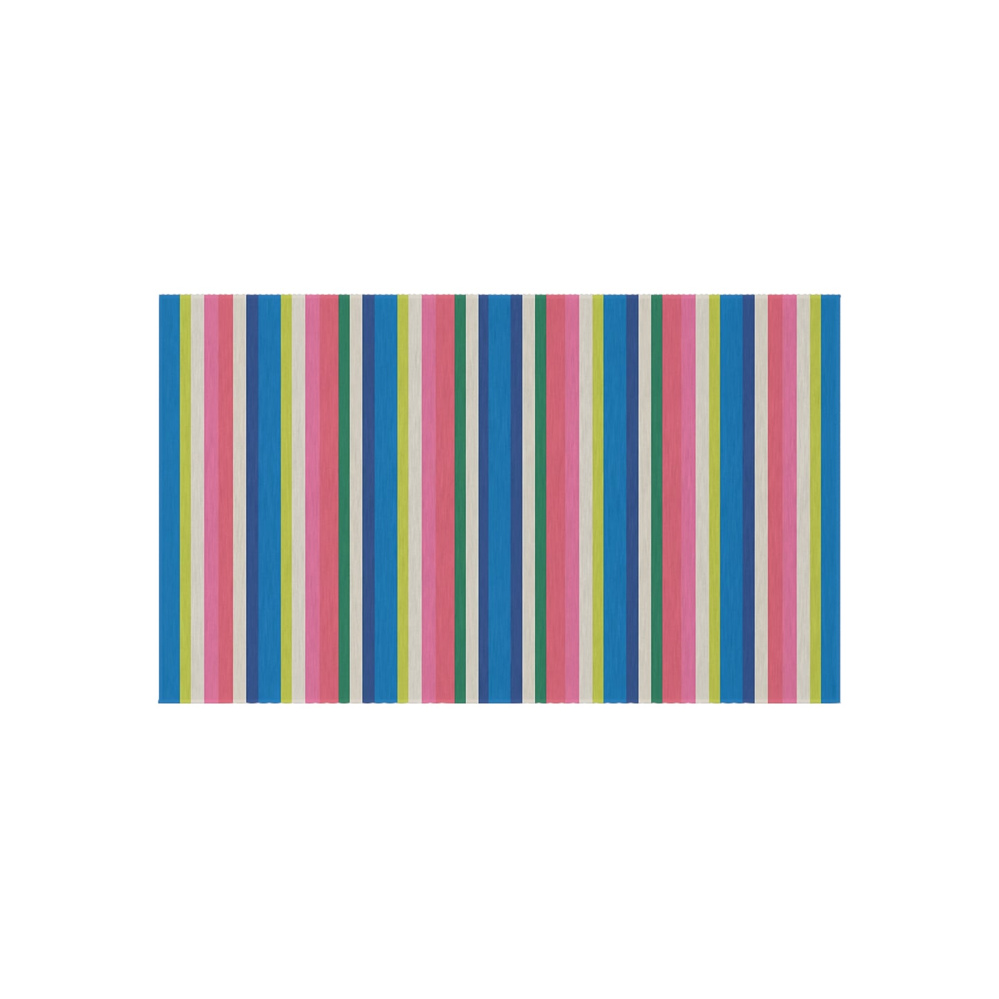 Colorful Stripe Pattern Outdoor/Indoor Rug | Waterproof Patio Mat