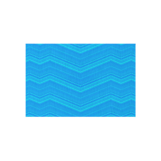 Blue Chevron Pattern Outdoor/Indoor Rug | Weatherproof Patio Mat