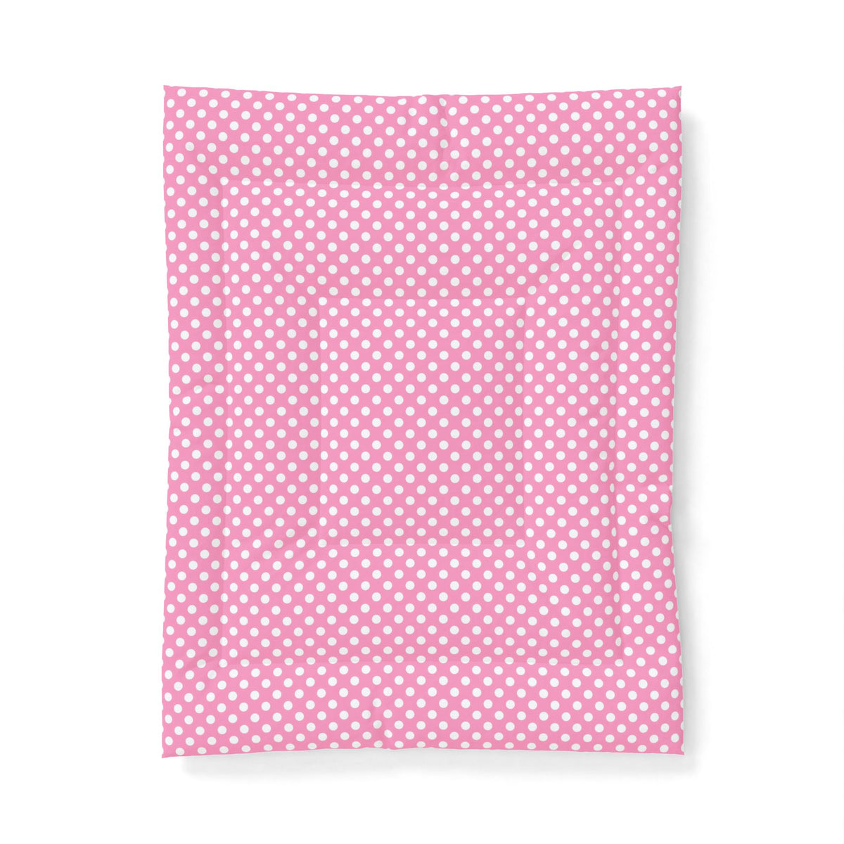 Pink White Polka Dot Cotton Comforter | White Dot Bedding, Kids Room Throw