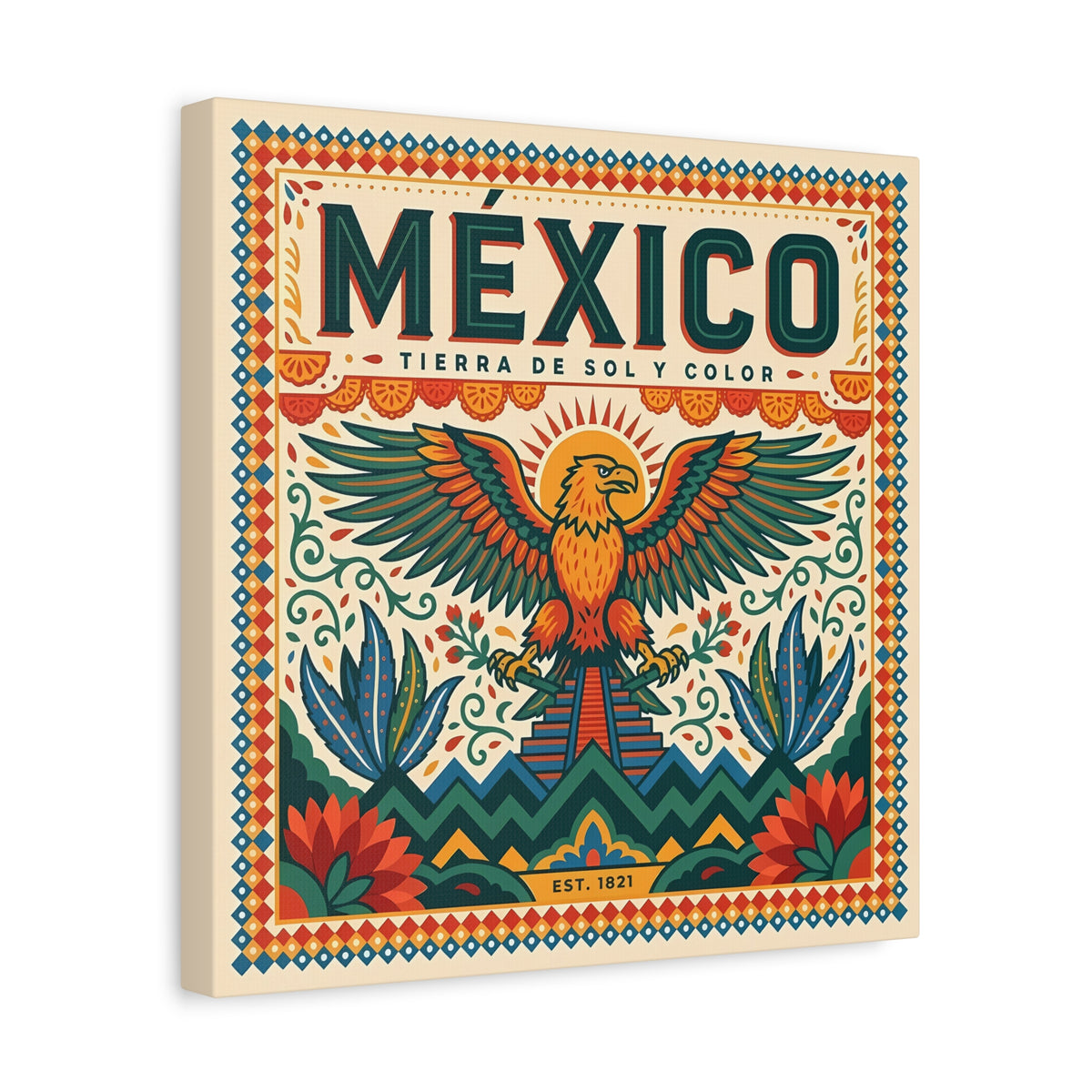 Mexico Eagle Canvas | Matte Stretched Wall Art