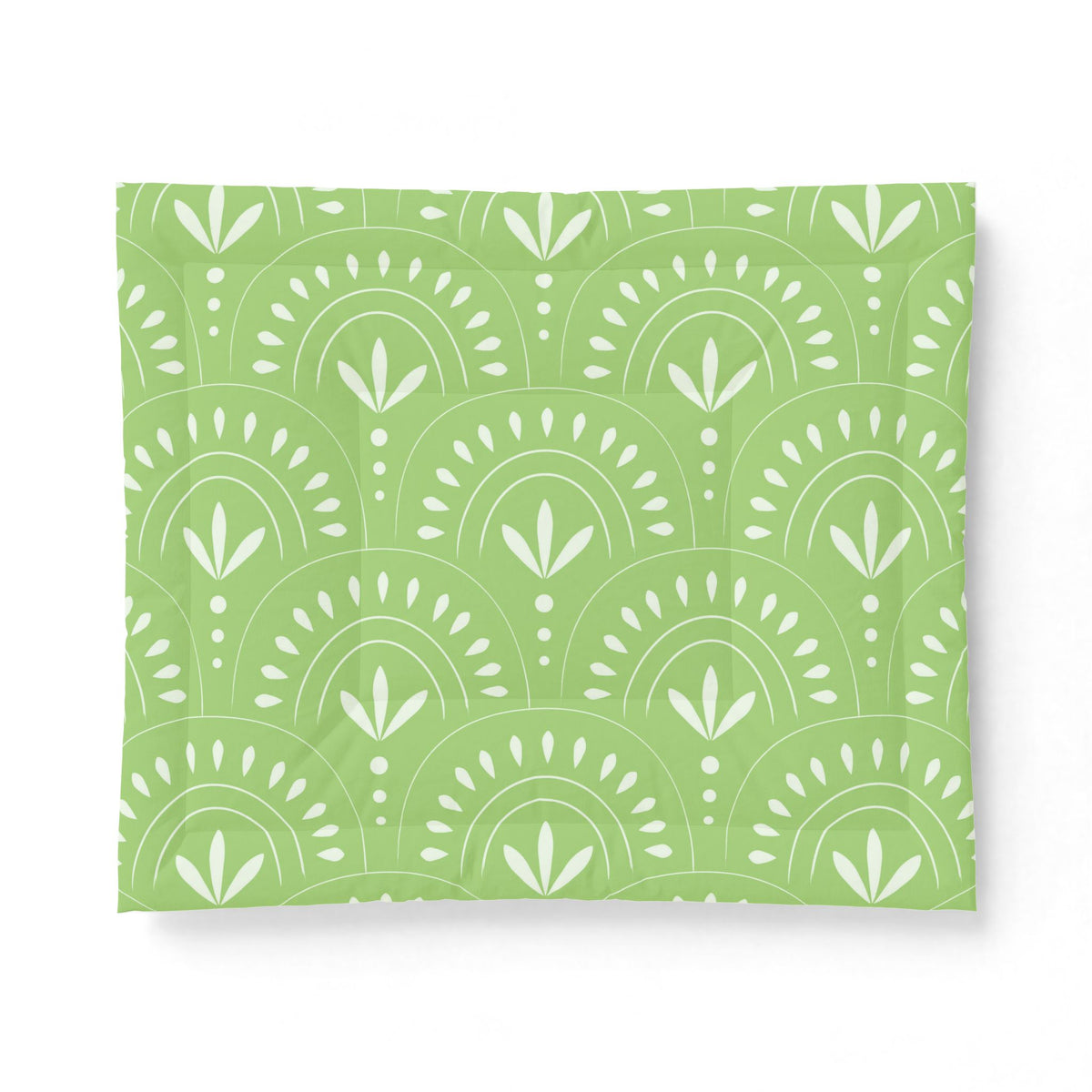 Green Boho Floral Pattern Comforter | Cotton Comforter