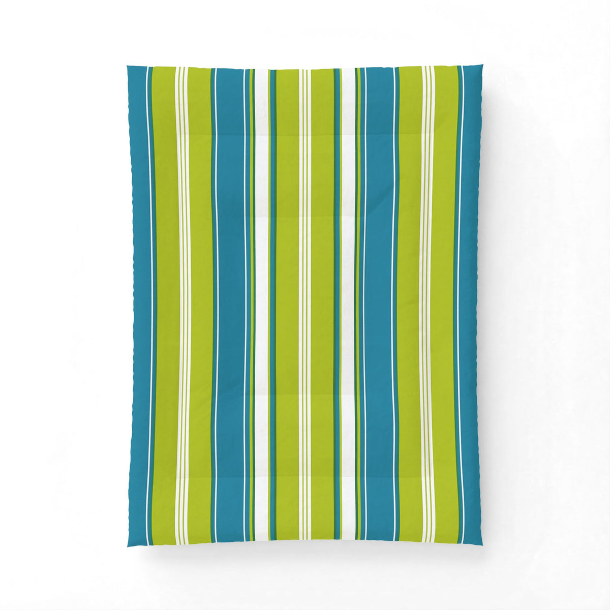 Blue Green Stripe Comforter | Cotton Comforter, Reversible Bedspread