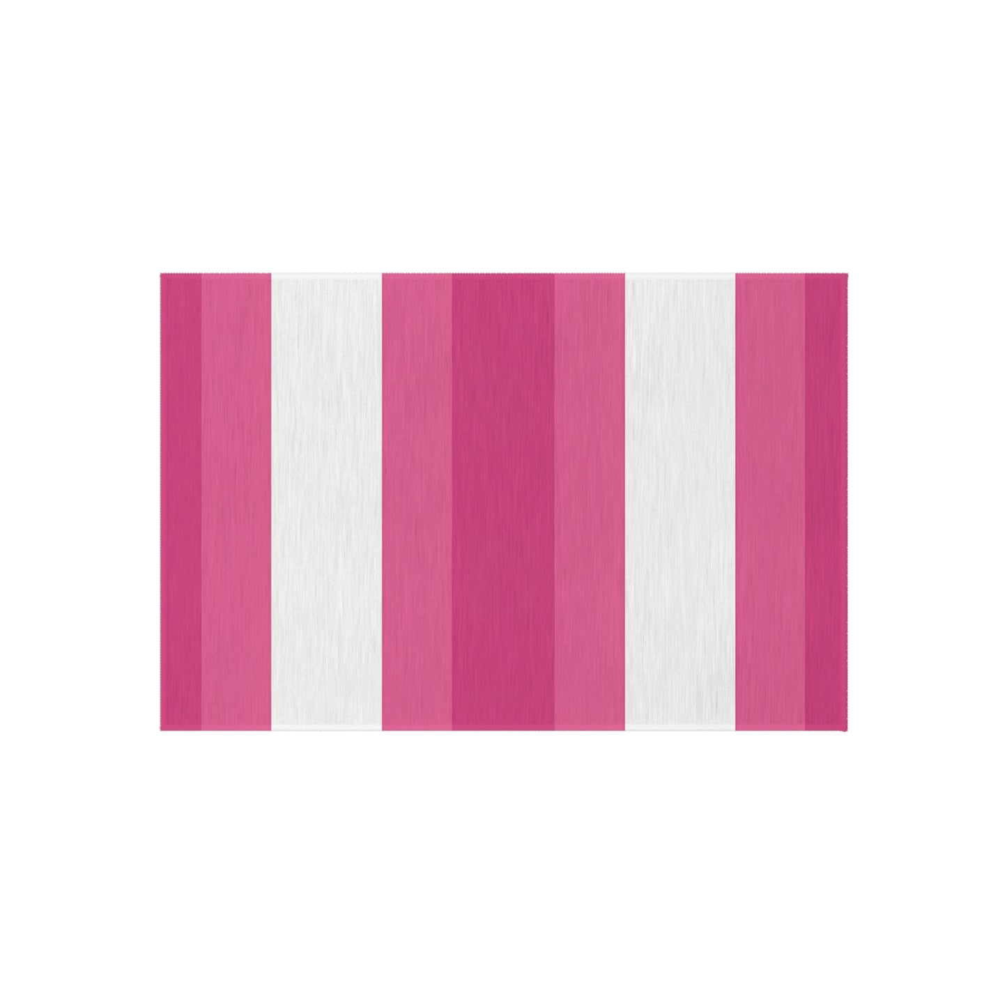 Pink White Striped Outdoor/Indoor Rug | Patio Mat