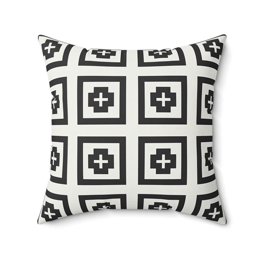 Modern Geometric Decor Pillow, Cushion for Living Room, Office, Minimalist Home Accent, Gift for Housewarming, Neutral Tones
