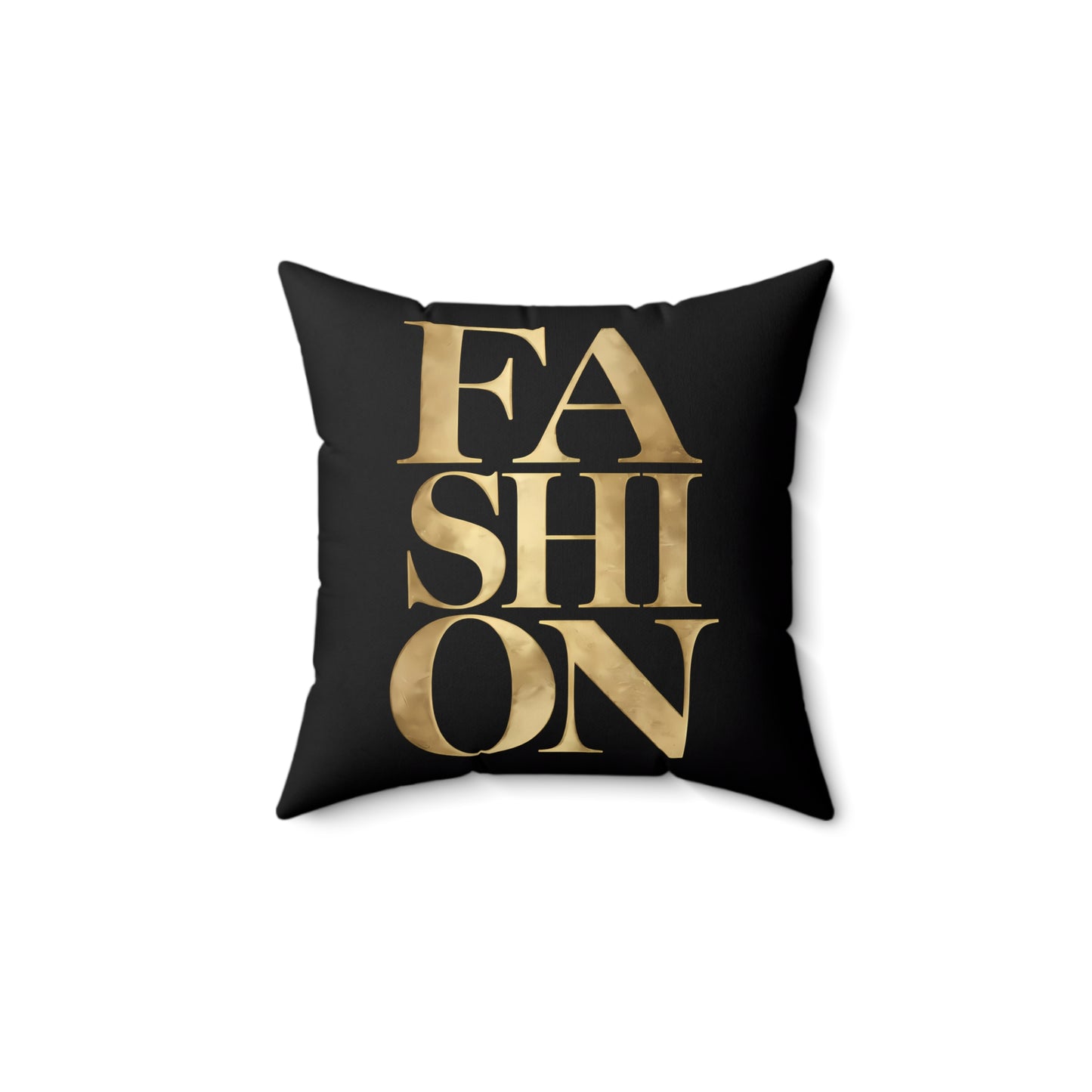 Fashionista Glam Square Pillow - Black/Gold, Stylish Decor, Trendy Throw Cushion, Chic Home Accessory, Gift for Fashion Lover, Glam Decor