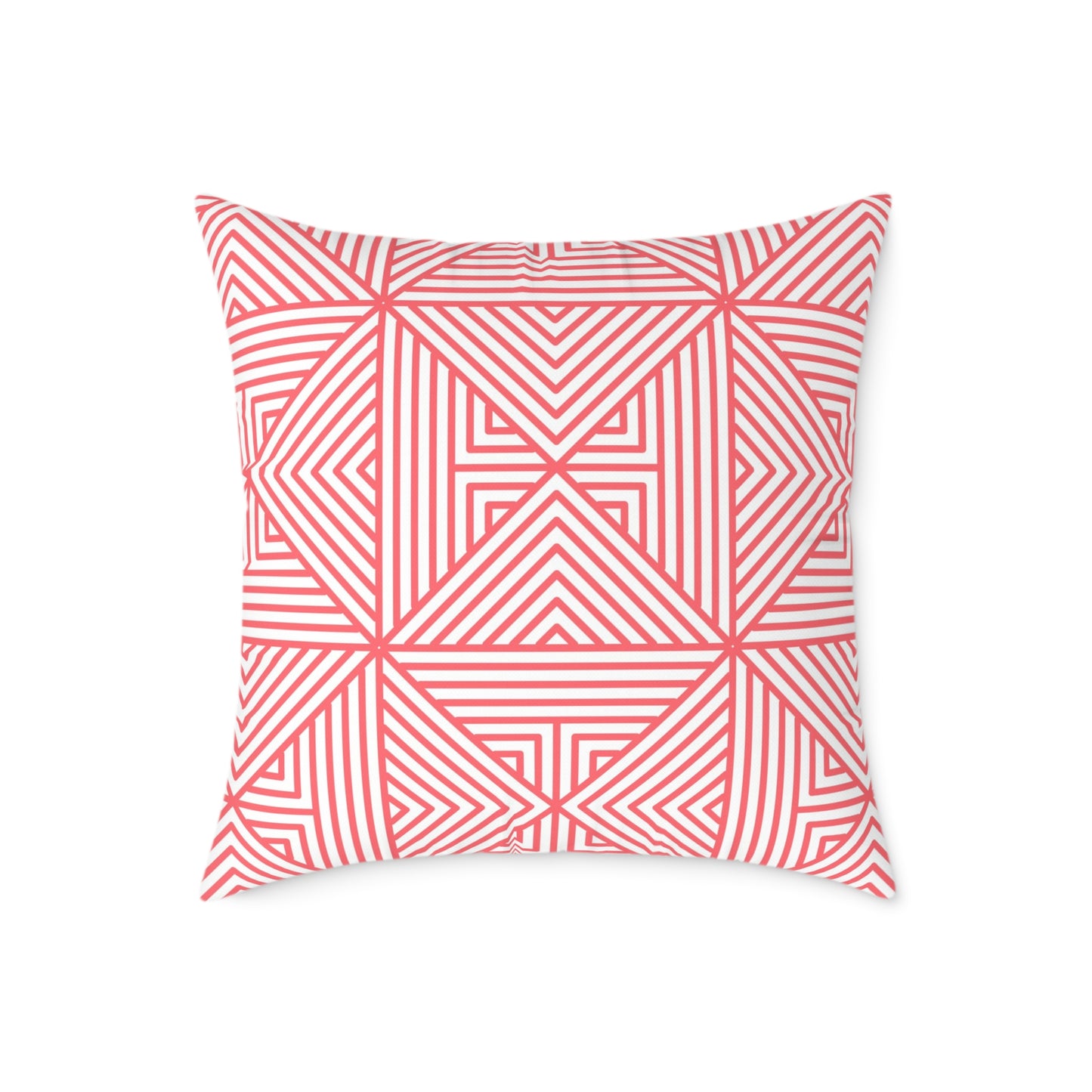 Geometric Coral Maze Pattern Pillow | Square Throw Pillow, Modern Home Decor, Accent Cushion, Stylish Gift, Couch Pillow, Boho Pillow