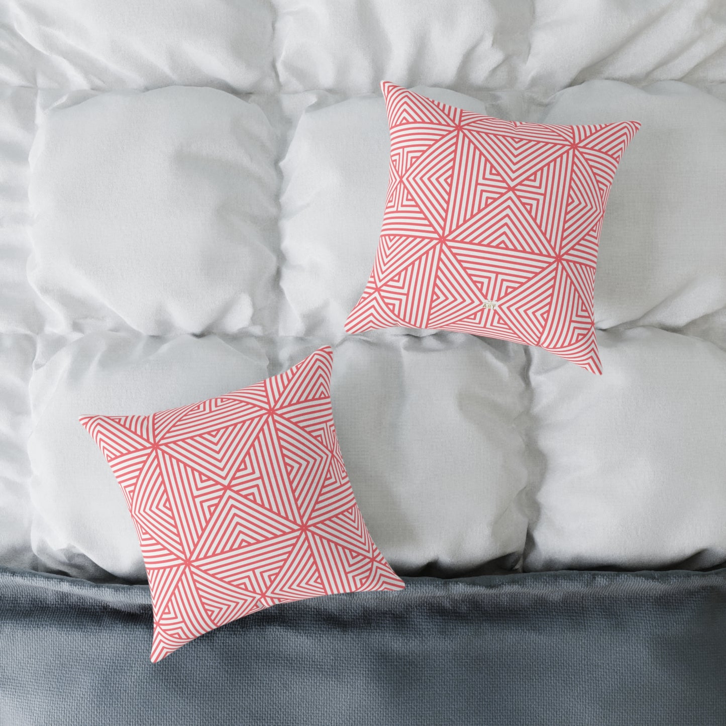 Geometric Coral Maze Pattern Pillow | Square Throw Pillow, Modern Home Decor, Accent Cushion, Stylish Gift, Couch Pillow, Boho Pillow