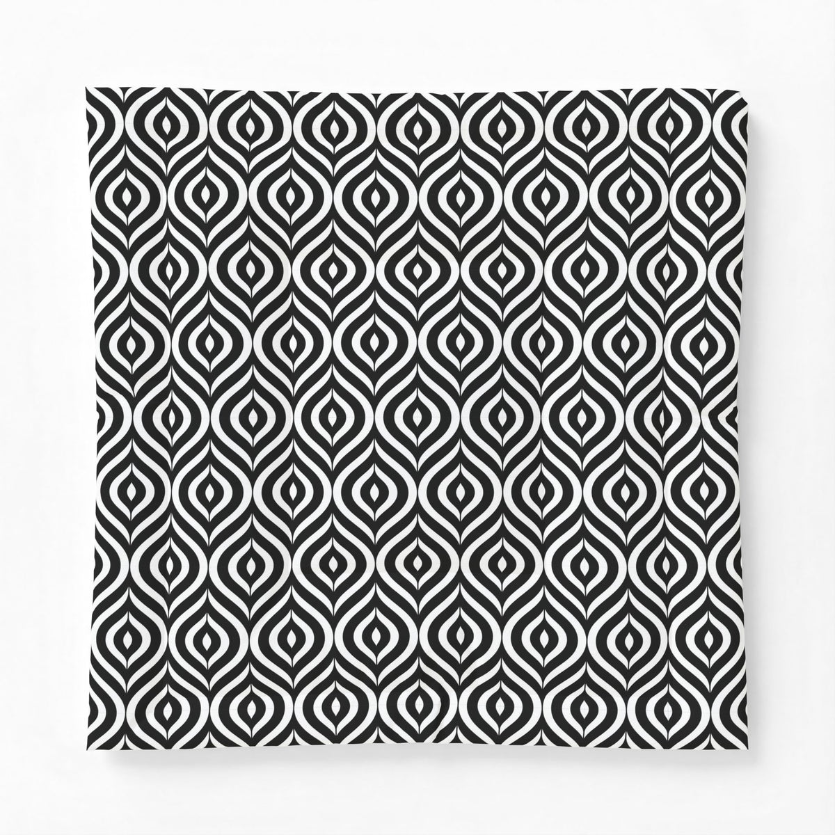 Geometric Black White Pattern Cotton Comforter | Modern Ikat Design