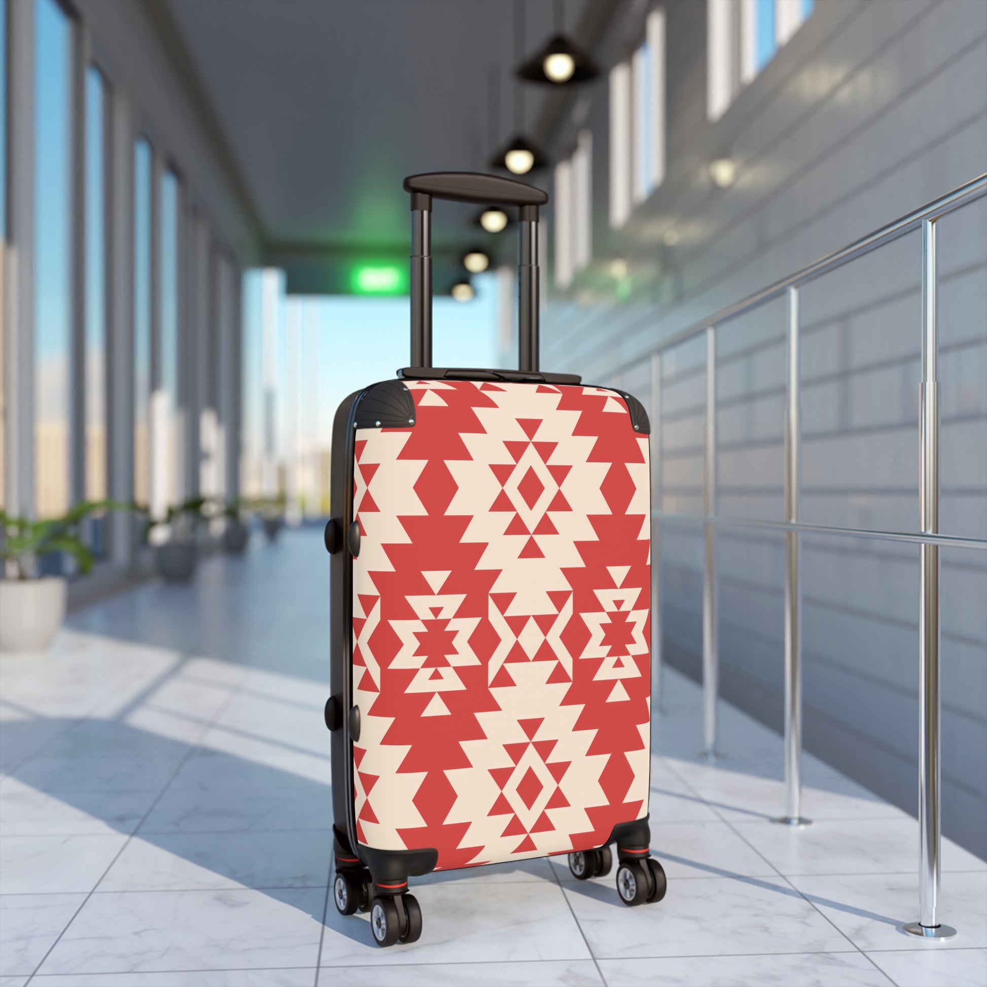 Tribal Design Suitcase, Travel Luggage, Stylish Carry-On, Bohemian Travel Gear, Unique Fashionable Suitcase, Vacation Essentials - LOLA VEGAS ART