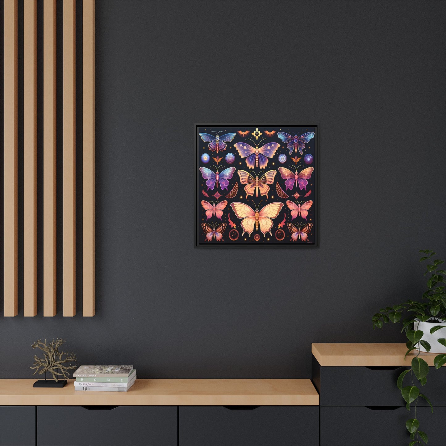 Colorful Butterfly Art Print, Framed Wall Decor, Butterfly Lover Gift, Nature Wall Art, Feminine Home Decor, Unique Birthday Gift - LOLA VEGAS ART