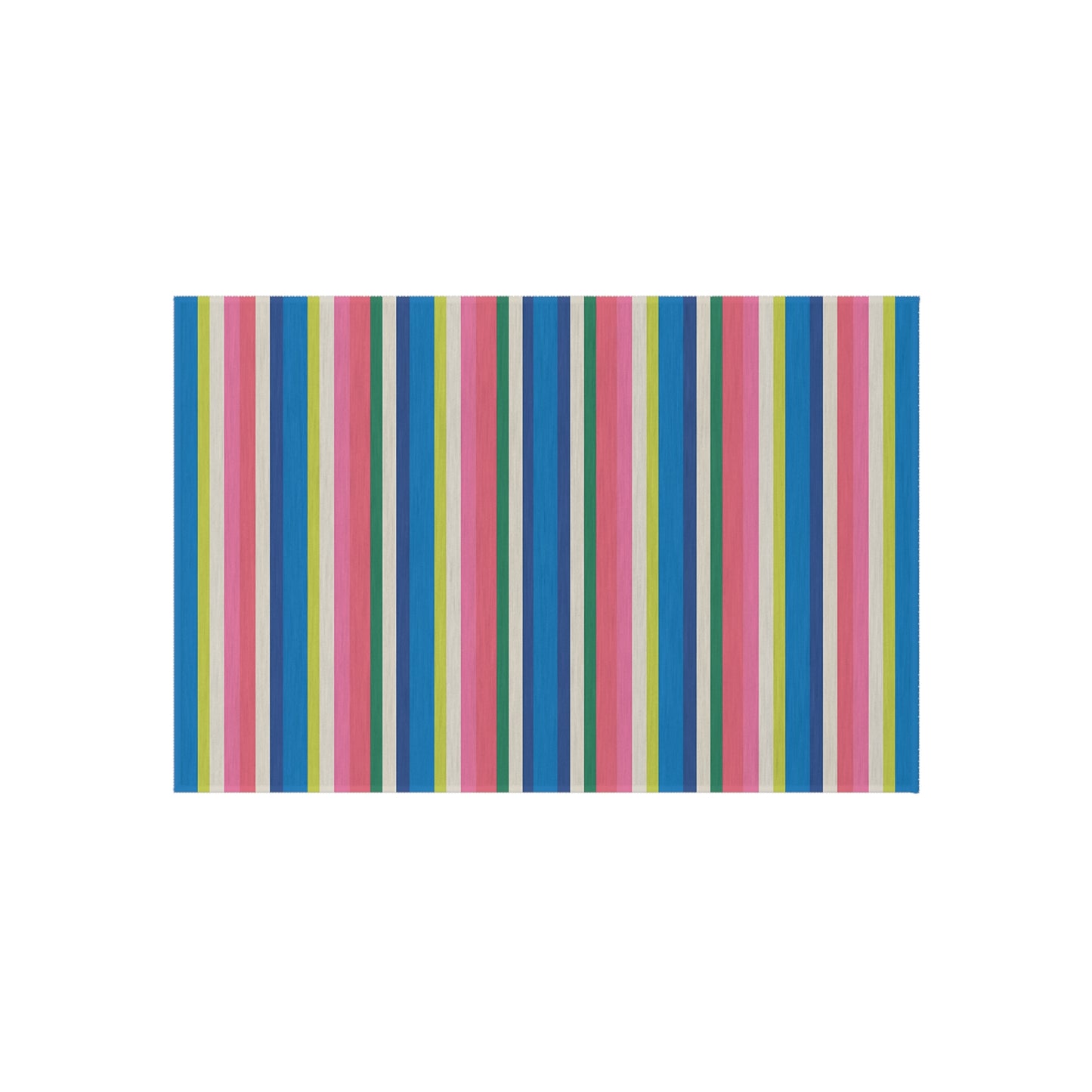 Colorful Stripe Pattern Outdoor/Indoor Rug | Waterproof Patio Mat