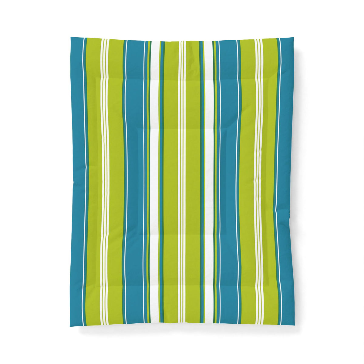 Blue Green Stripe Comforter | Cotton Comforter, Reversible Bedspread