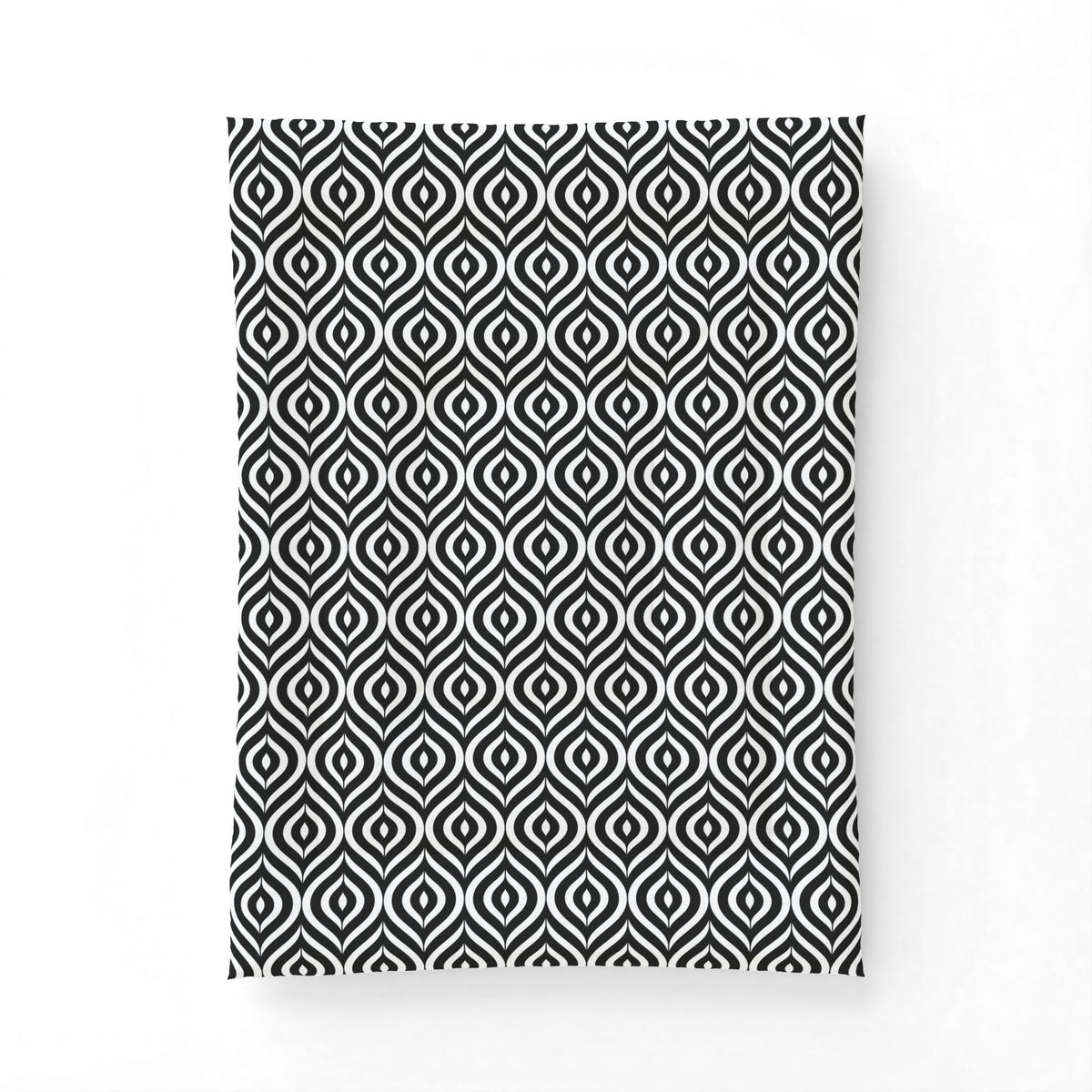 Geometric Black White Pattern Cotton Comforter | Modern Ikat Design