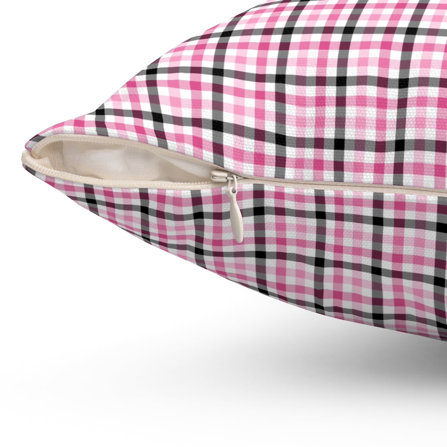 Chic Plaid Square Pillow, Cozy Home Decor, Modern Accent Cushion, Gift for Her, Spring Decor, Decorative Throw Pillow, Cottagecore