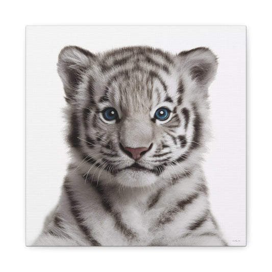 Canvas Print, Baby Tiger Photo Art, Animal Lover Nursery Decor, Kids Room Wall Art, Wildlife Nursery Wall Decor