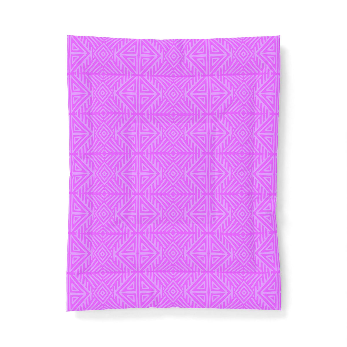 Geometric Triangle Pattern Cotton Comforter | Pink Purple Tribal Design