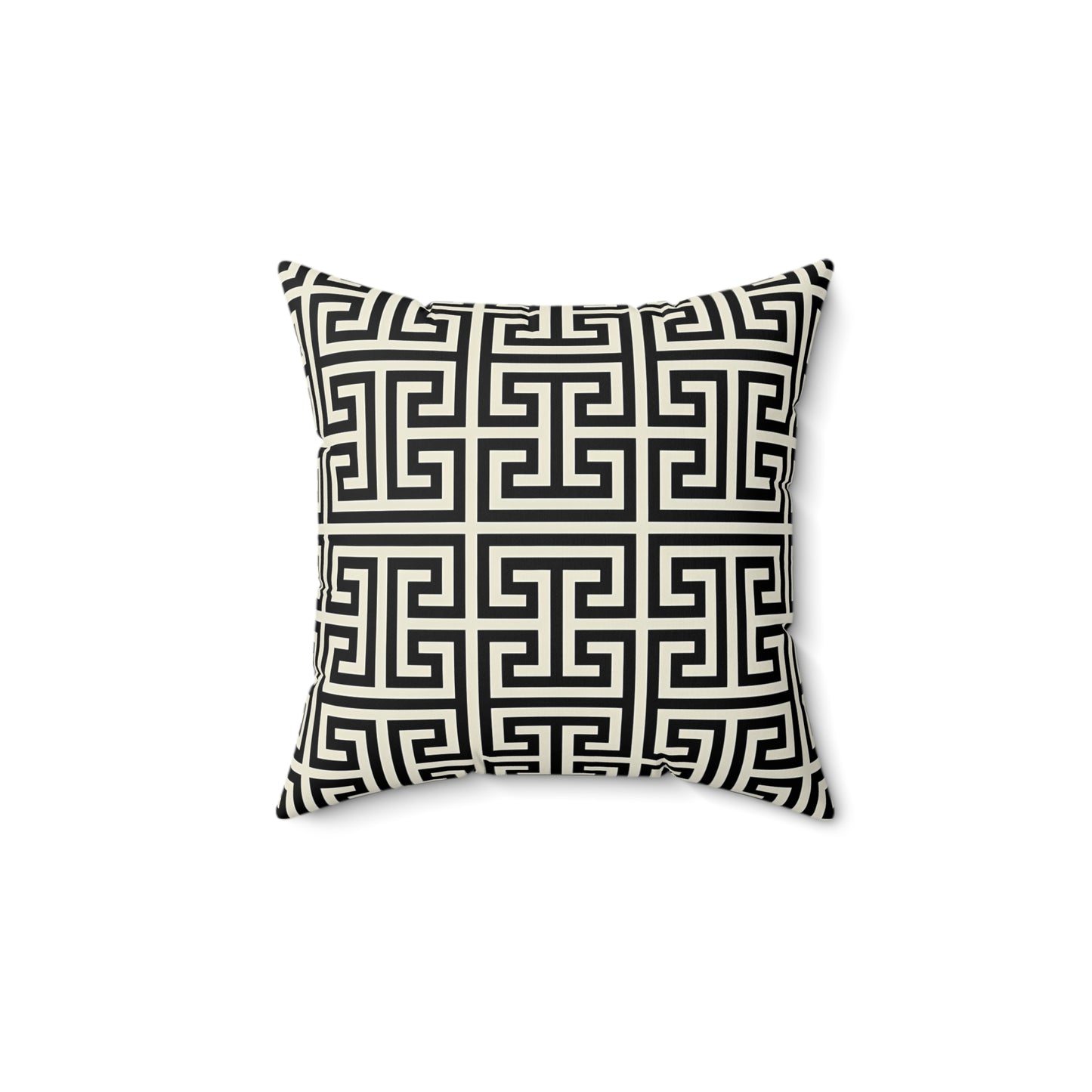 Greek Key Pattern Pillow | Geometric Black White Throw Pillow, Modern Home Decor