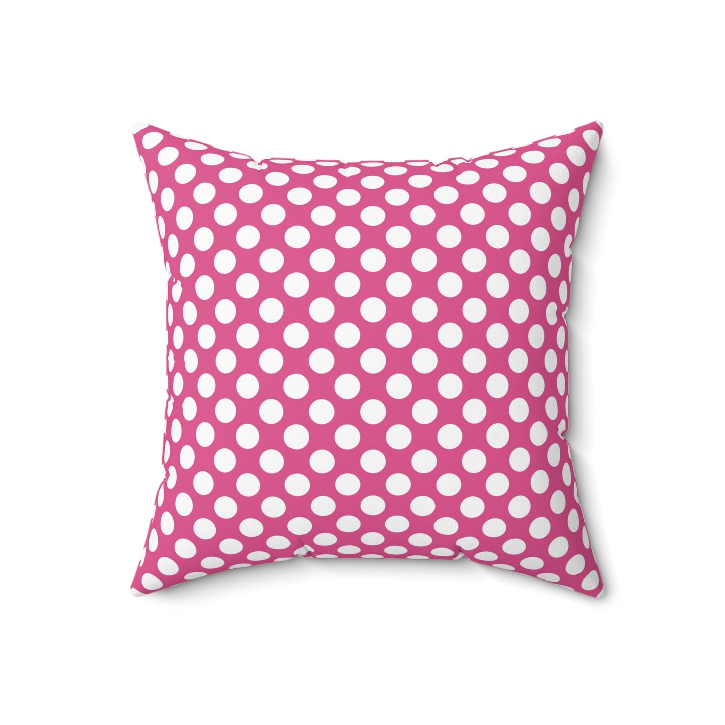 Pink Polka Dot Decorative Pillow, Colorful Home Decor, Cozy Cushion for Living Room, Gift for Her, Bright Modern Design, Midcentury Modern