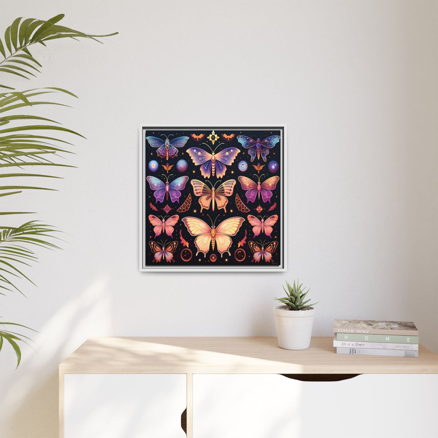 Colorful Butterfly Art Print, Framed Wall Decor, Butterfly Lover Gift, Nature Wall Art, Feminine Home Decor, Unique Birthday Gift - LOLA VEGAS ART