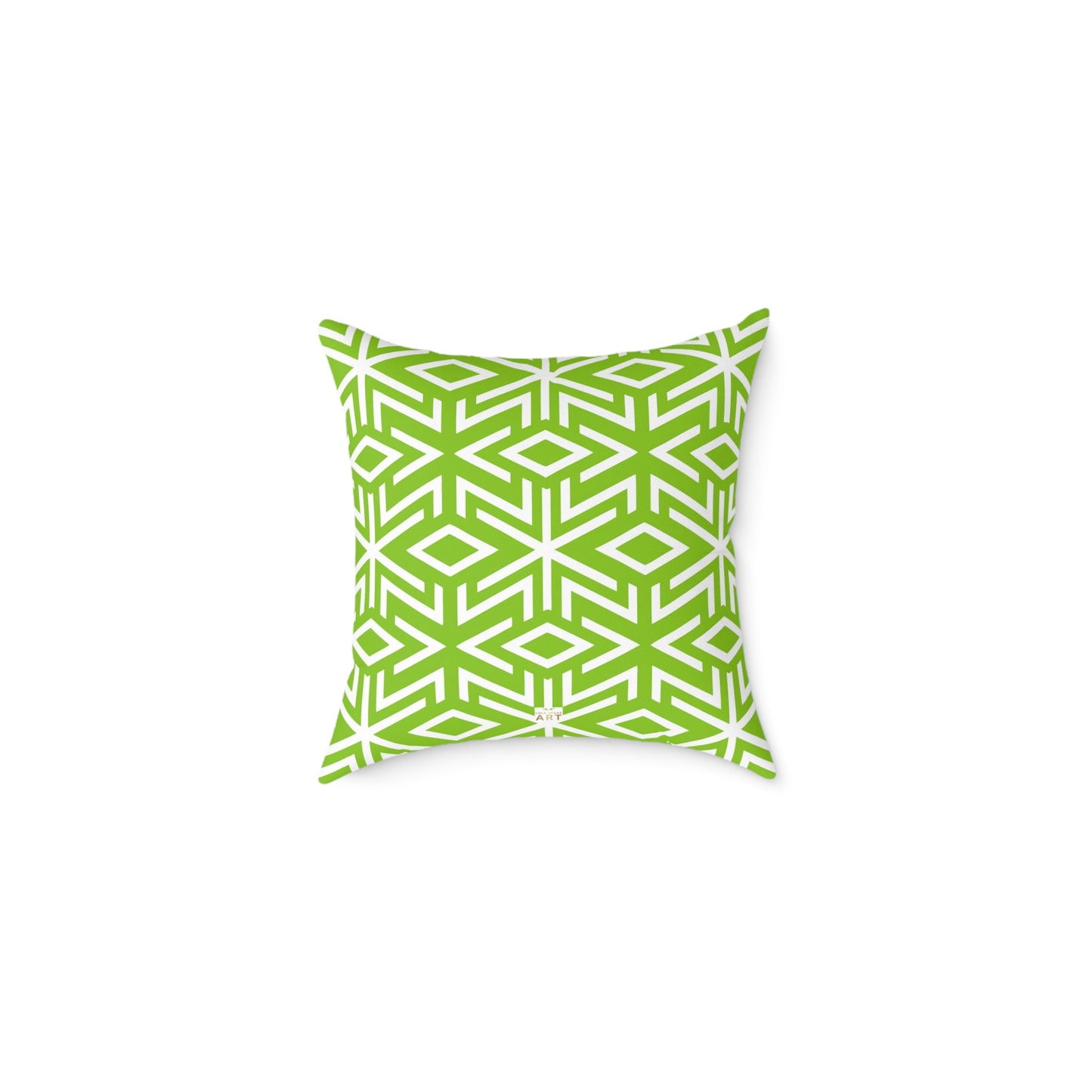 Green White Geometric Diamond Pattern Pillow | Square Throw Pillow,  Modern Home Decor, Couch Cushion, Gift for Homewarming, Stylish Accent Pillow