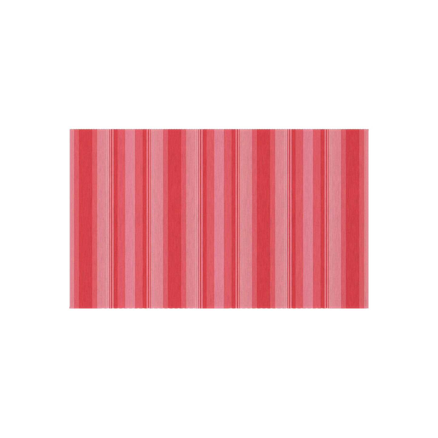 Coral Pink Stripe Pattern Outdoor/Indoor Rug | Patio Mat, Waterproof Porch Runner