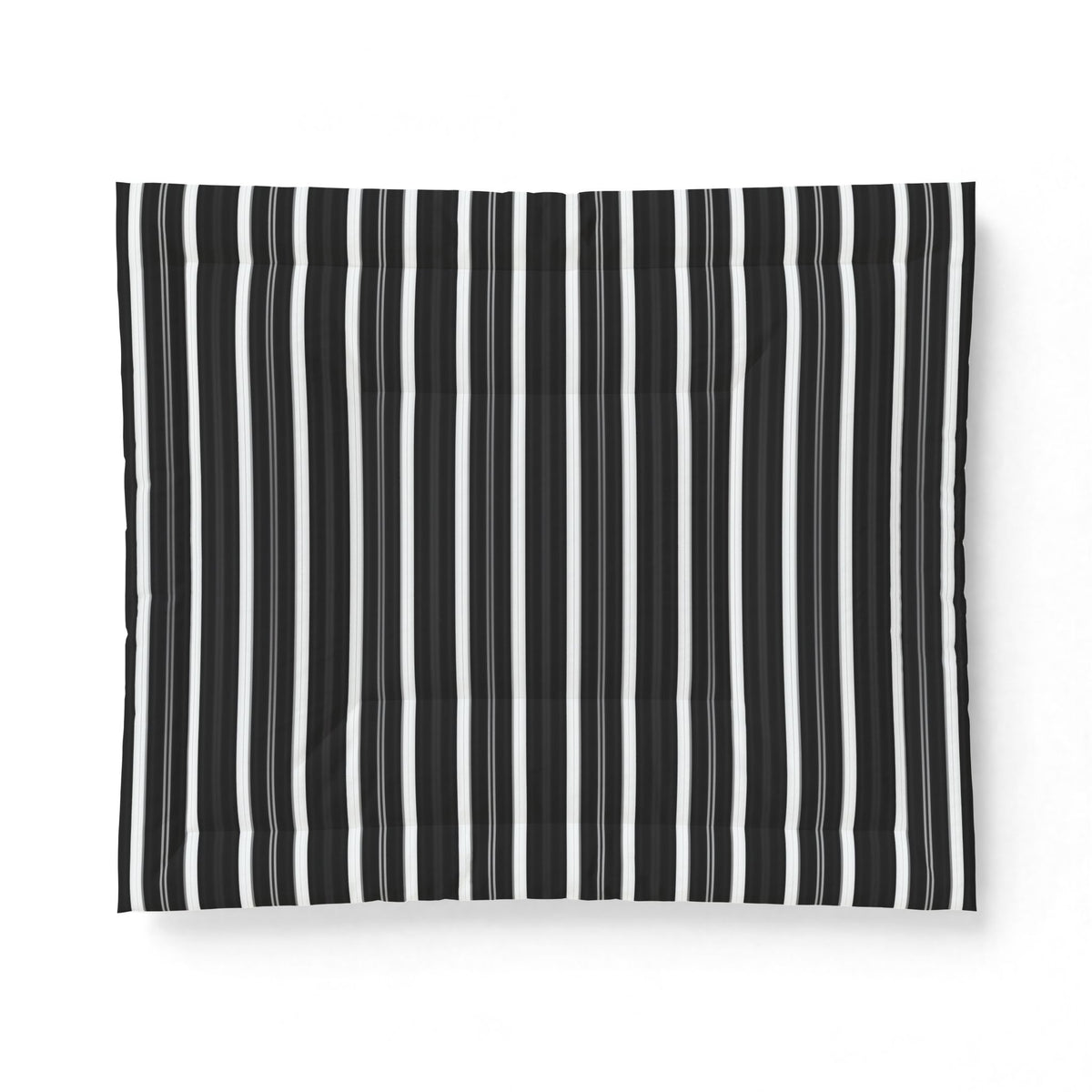 Black and White Striped Cotton Comforter | Modern Minimal Bedding