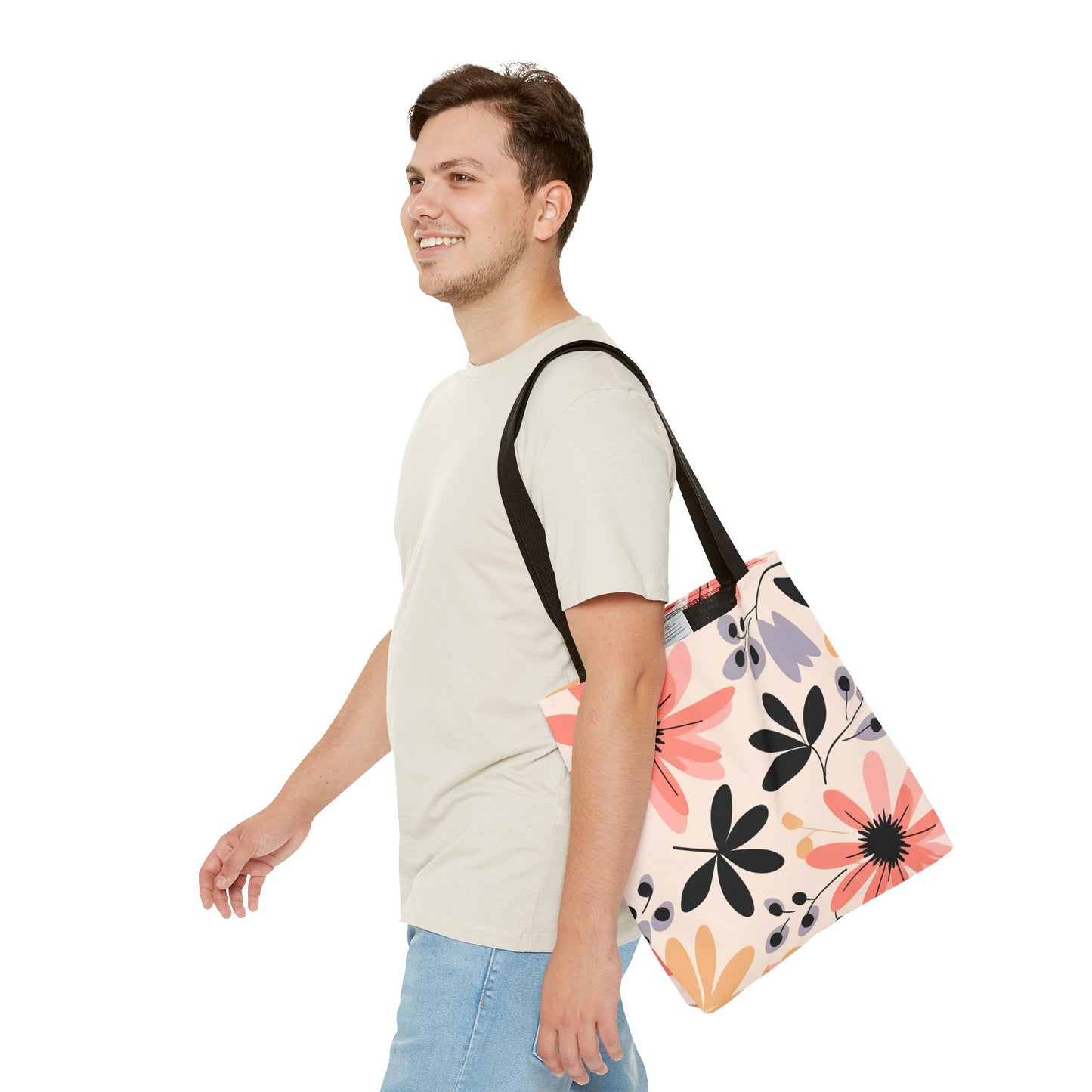 Floral Tote Bag, Chic Shopping Bag, Beach Bag, Eco-Friendly Gift, Flower Power Accessories, Flower Tote bag,