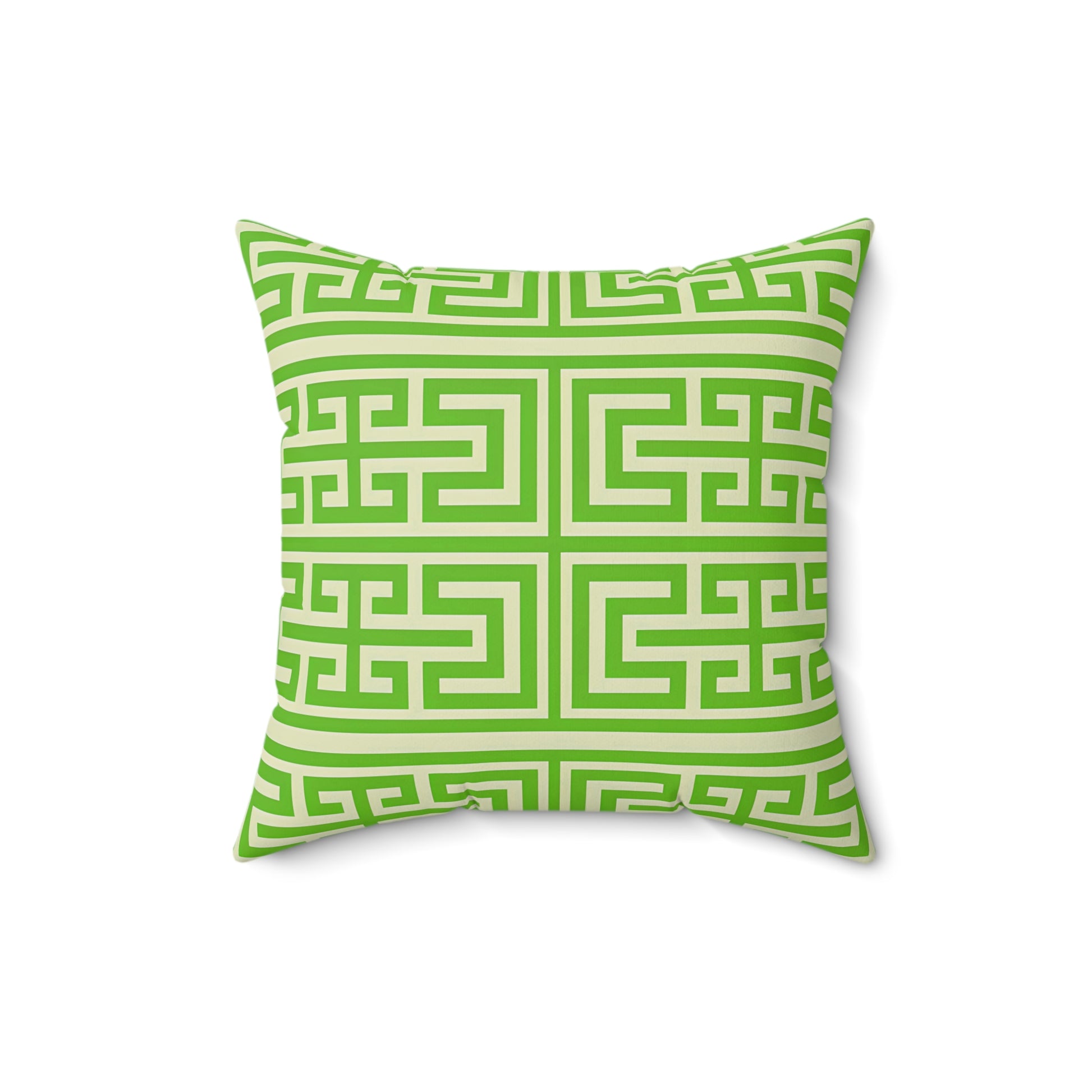 Geometric Green Throw Pillow, Modern Home Decor, Sofa Cushion, Accent Pillow, Gift for Housewarming, Stylish Decorative Pillow - LOLA VEGAS ART