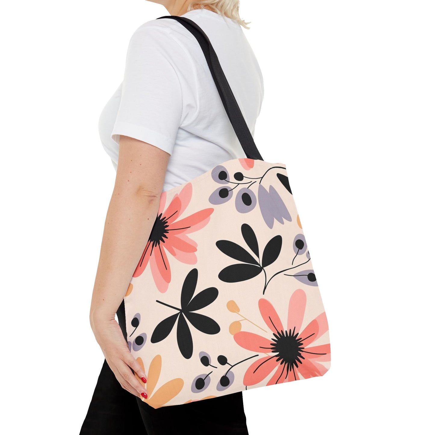 Floral Tote Bag, Chic Shopping Bag, Beach Bag, Eco-Friendly Gift, Flower Power Accessories, Flower Tote bag,