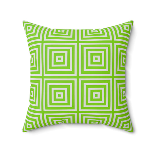 Bright Geometric Square Throw Pillow, Modern Home Decor, Couch Accent Cushion, Gift for Friends, Spring Decor