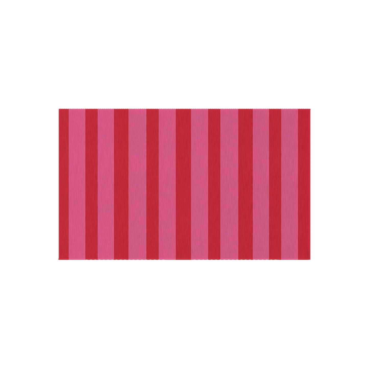 Bold Pink Red Striped Outdoor/Indoor Rug | Waterproof Patio Mat
