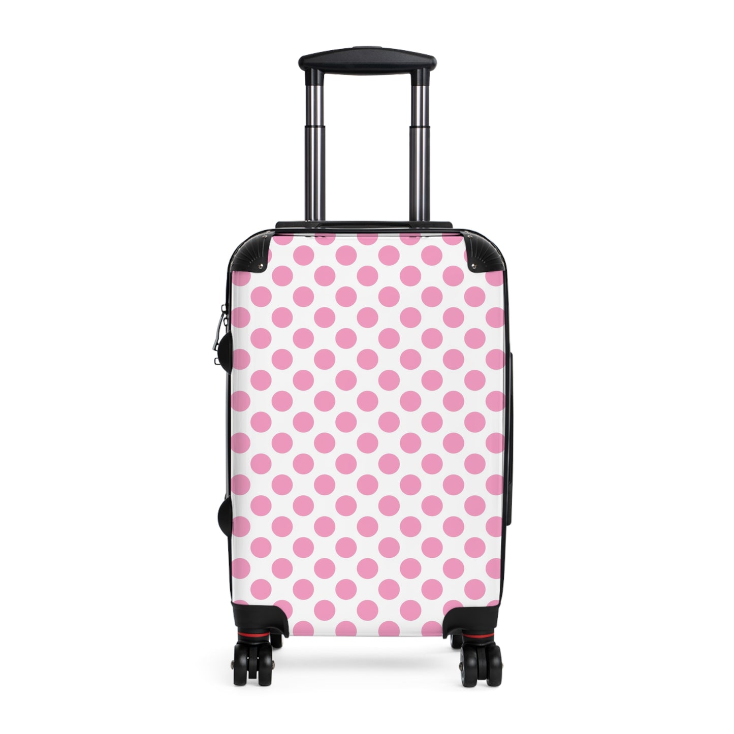 Cute Pink Polka Dot Suitcase, Trendy Luggage, Travel Gear, Vacation Essentials, Stylish Carry-On for Women, Teen Luggage