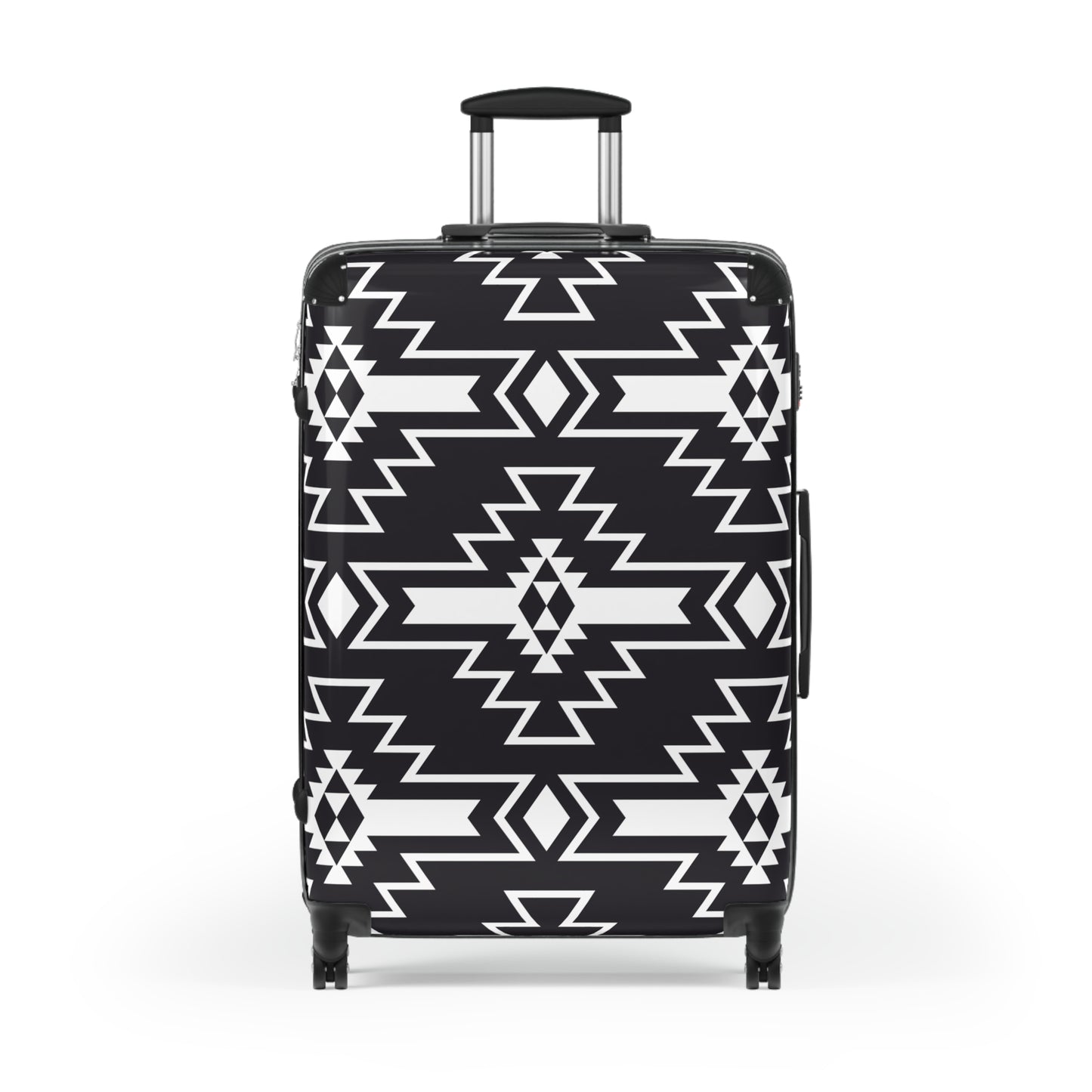 Stylish Suitcase with Tribal Black and White Design, Travel Luggage, Custom Carry-On, Unique Gift for Adventurers, Vacation Essentials,