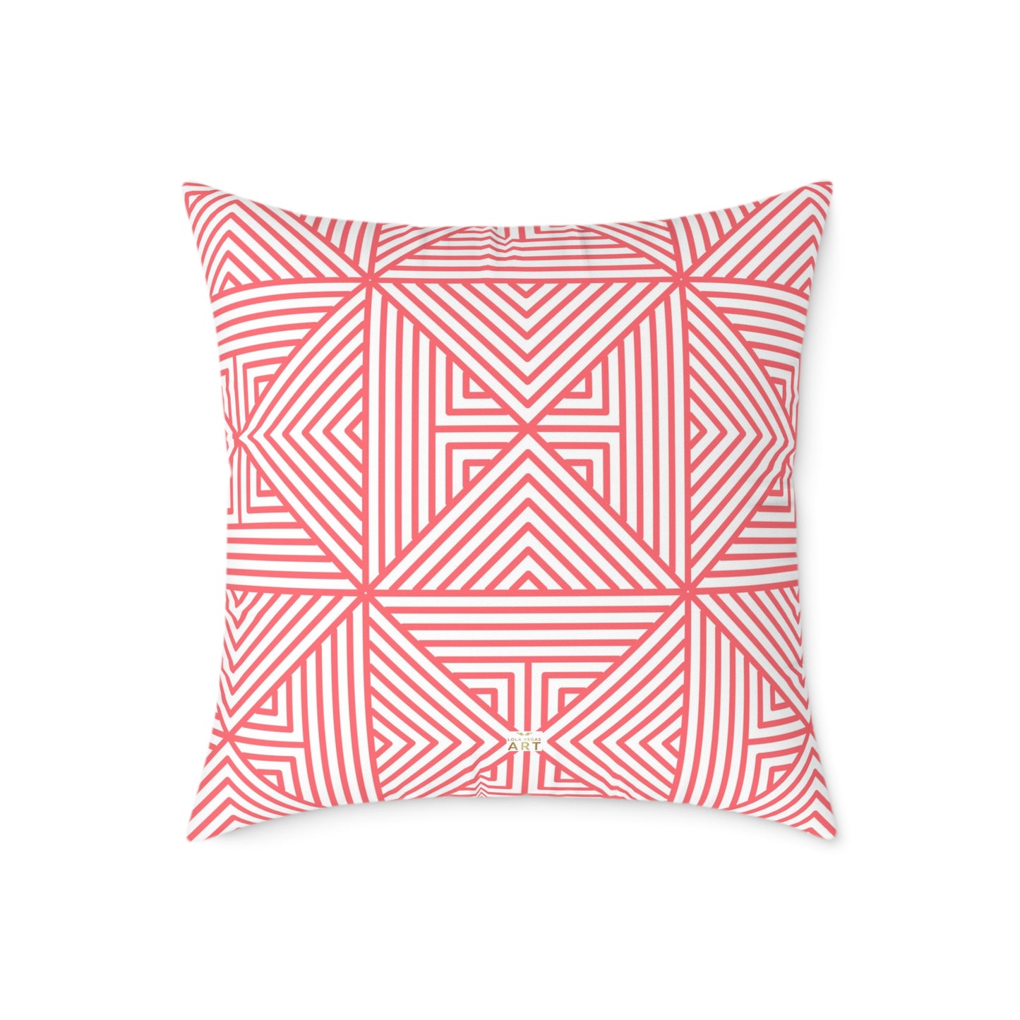 Geometric Coral Maze Pattern Pillow | Square Throw Pillow, Modern Home Decor, Accent Cushion, Stylish Gift, Couch Pillow, Boho Pillow