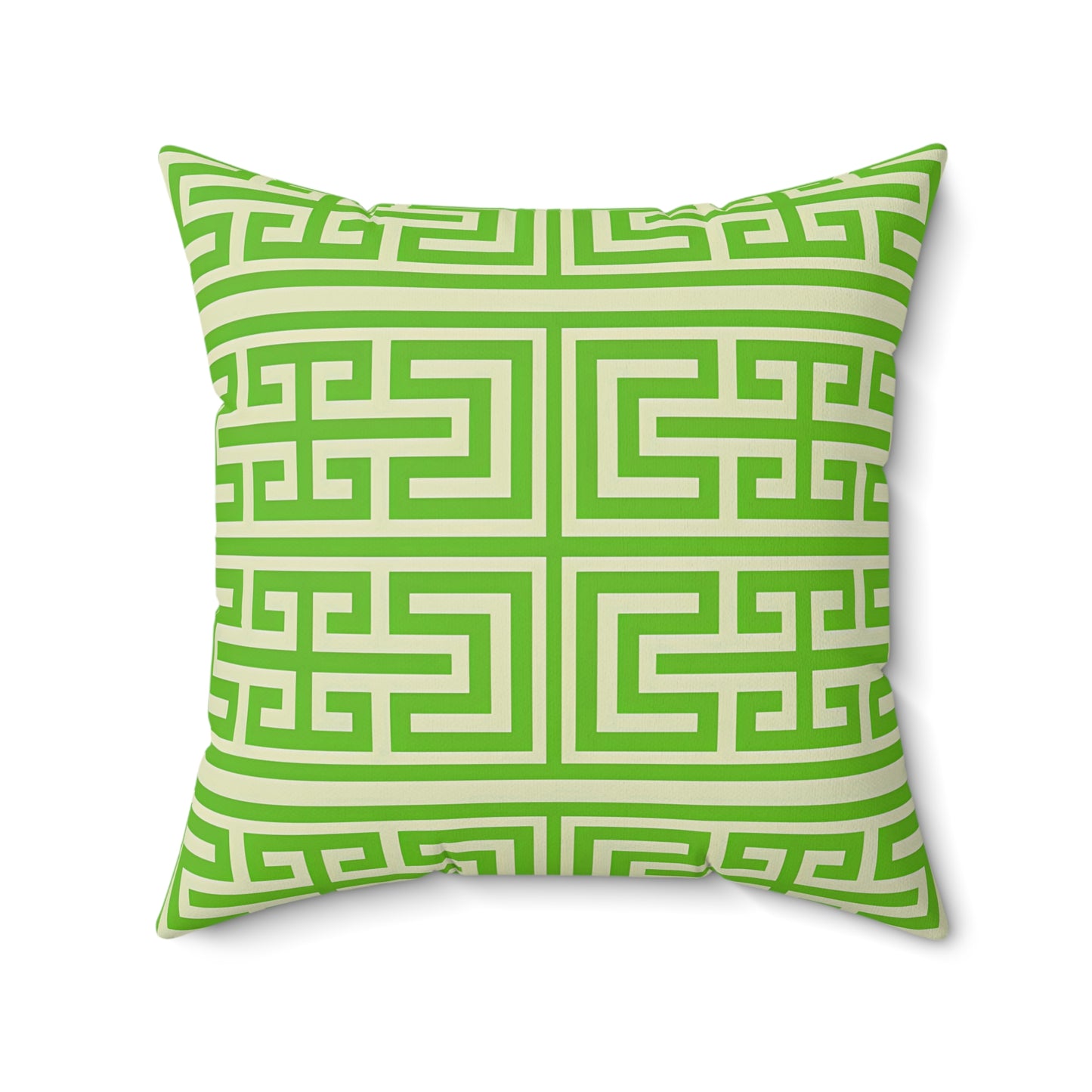 Geometric Green Throw Pillow, Modern Home Decor, Sofa Cushion, Accent Pillow, Gift for Housewarming, Stylish Decorative Pillow - LOLA VEGAS ART