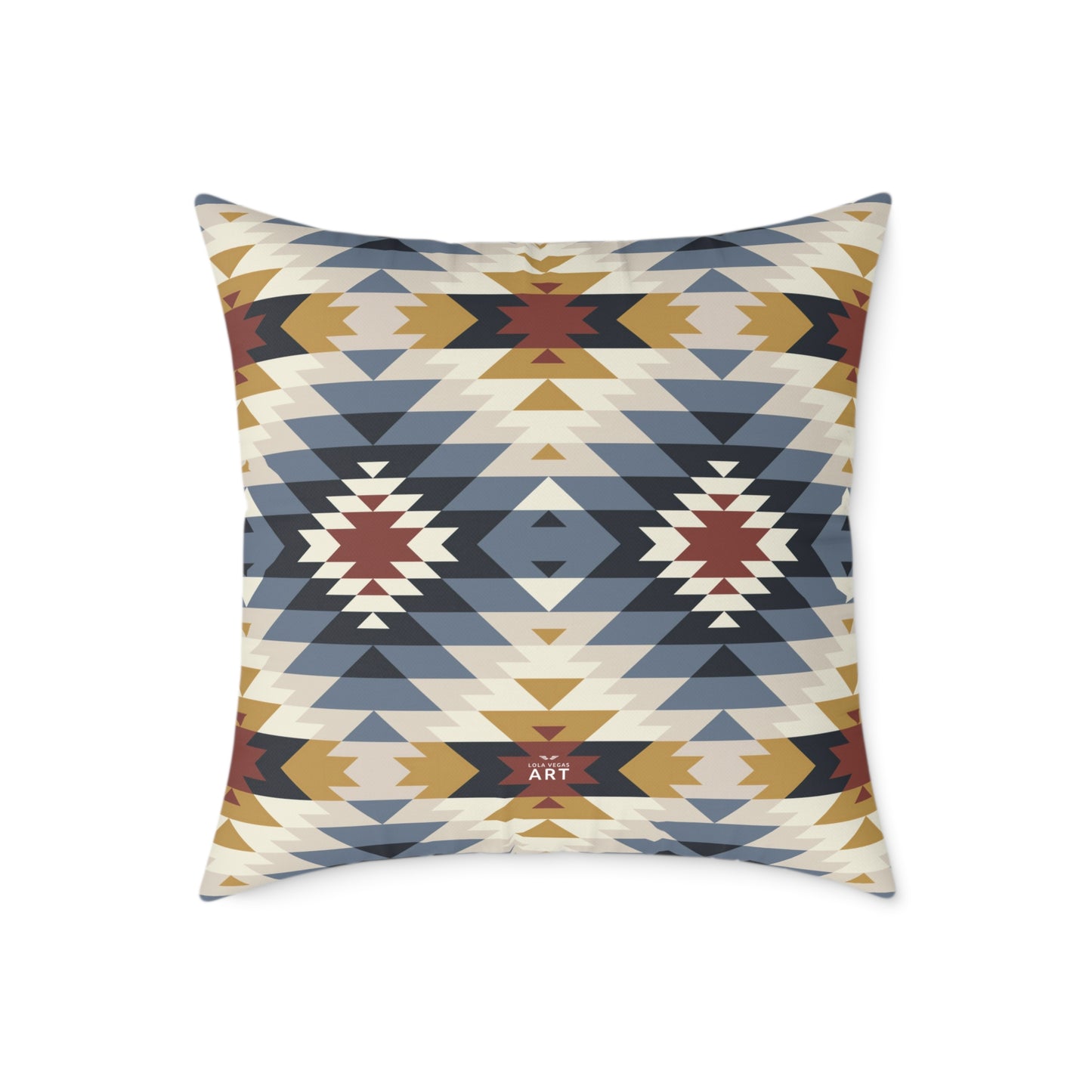 Southwestern Aztec Geometric Square Pillow | Canvas Pillow